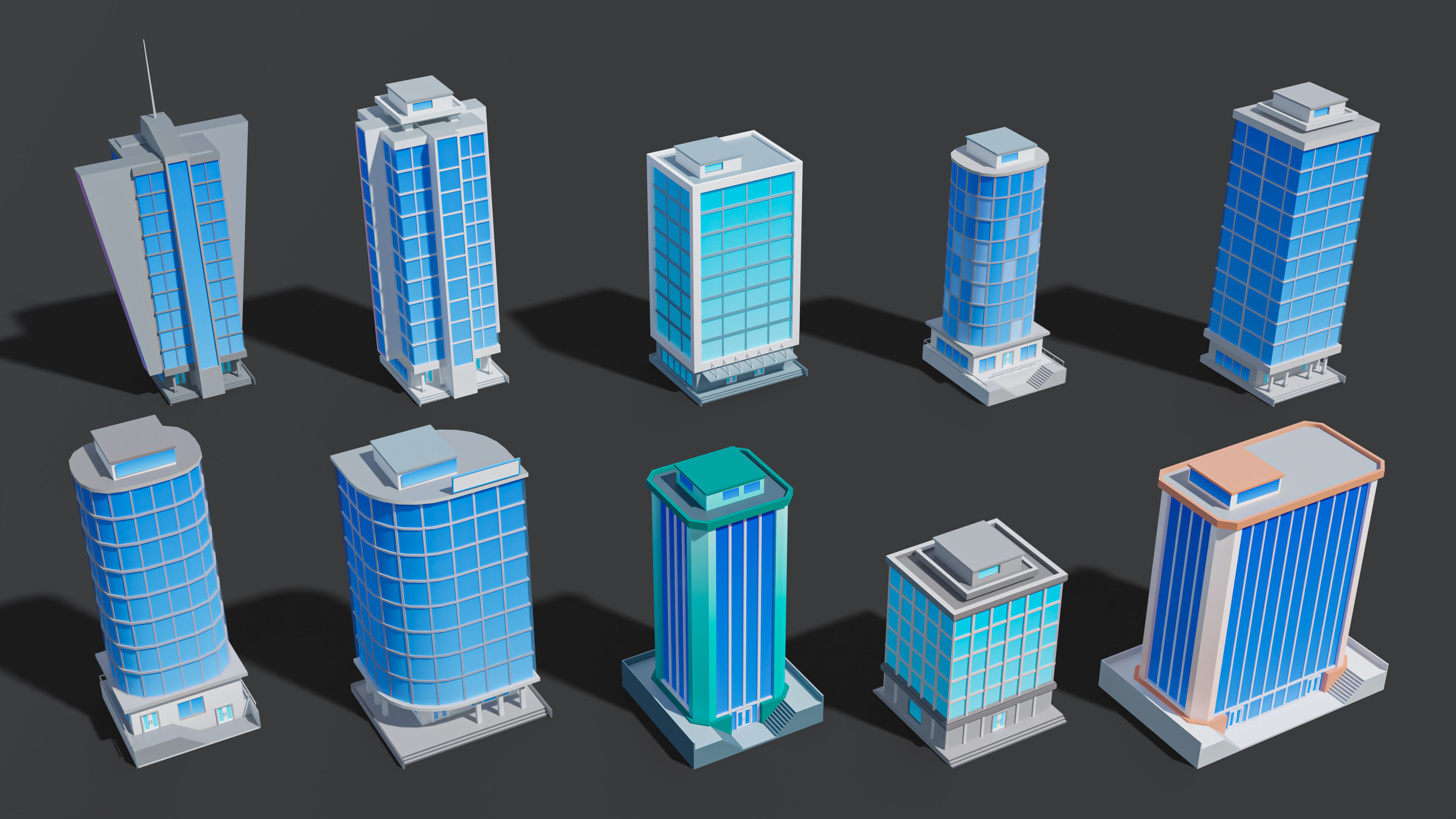 City   Low-poly 3D model_13
