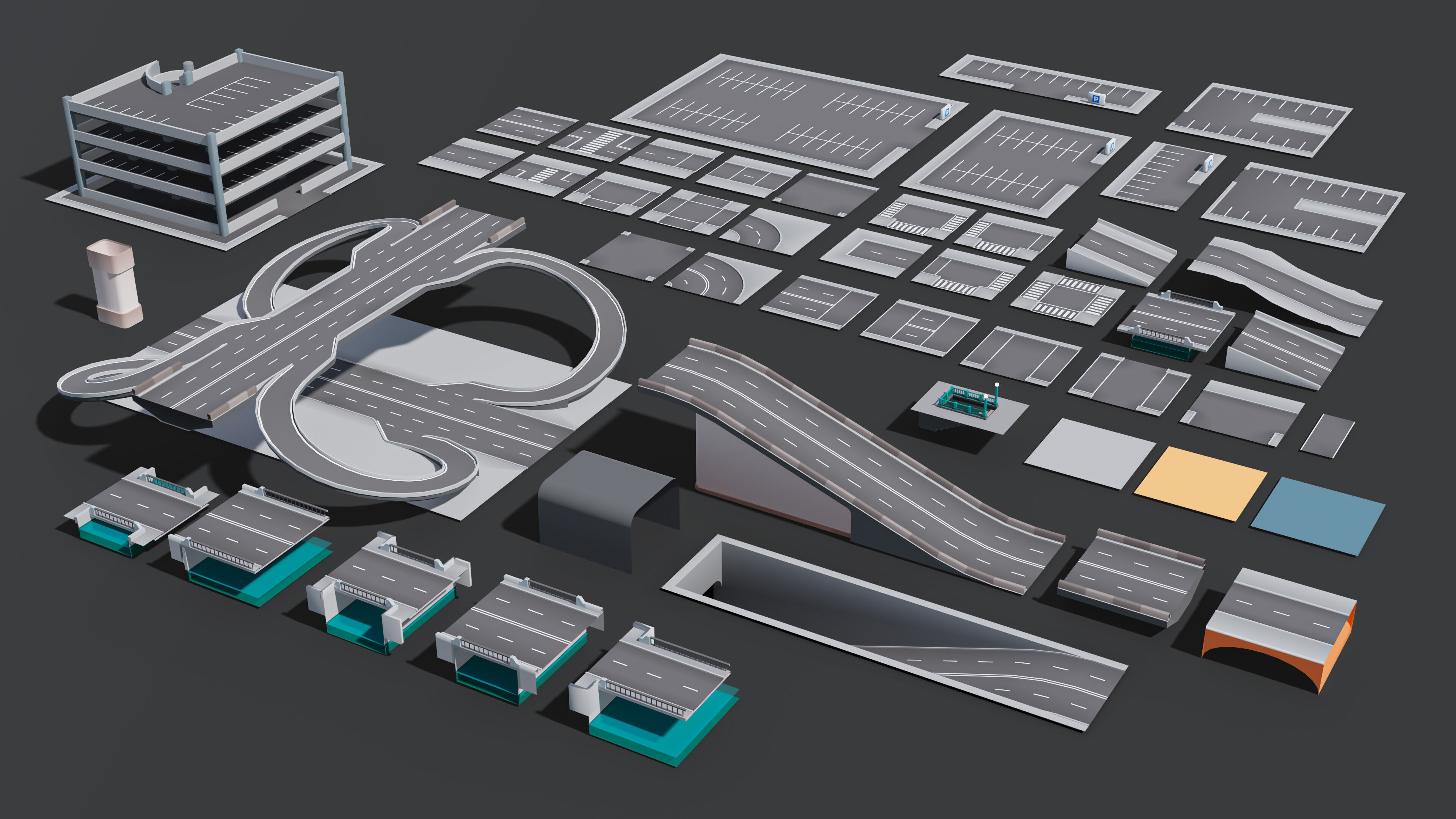 City   Low-poly 3D model_29