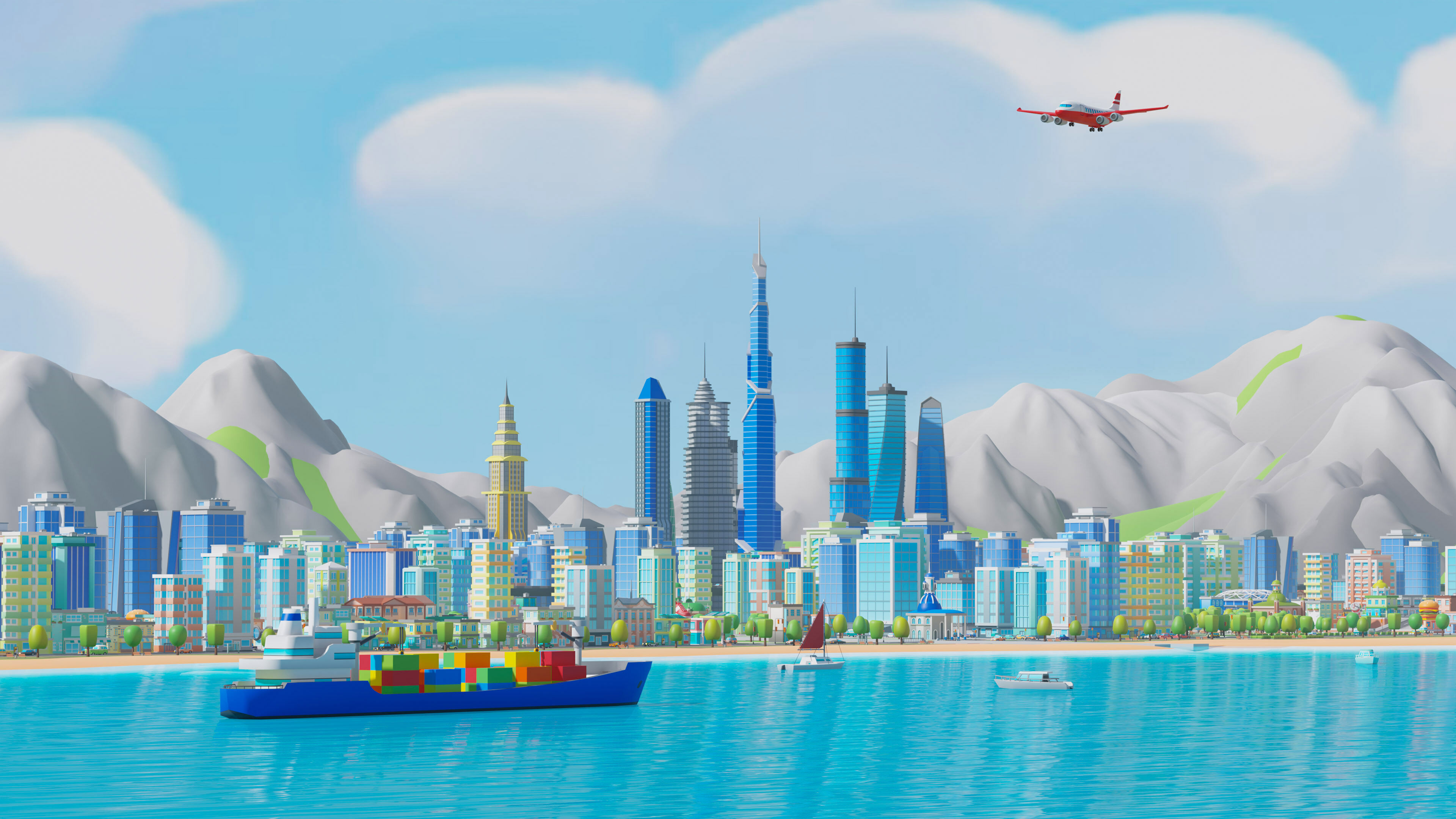 City   Low-poly 3D model_47