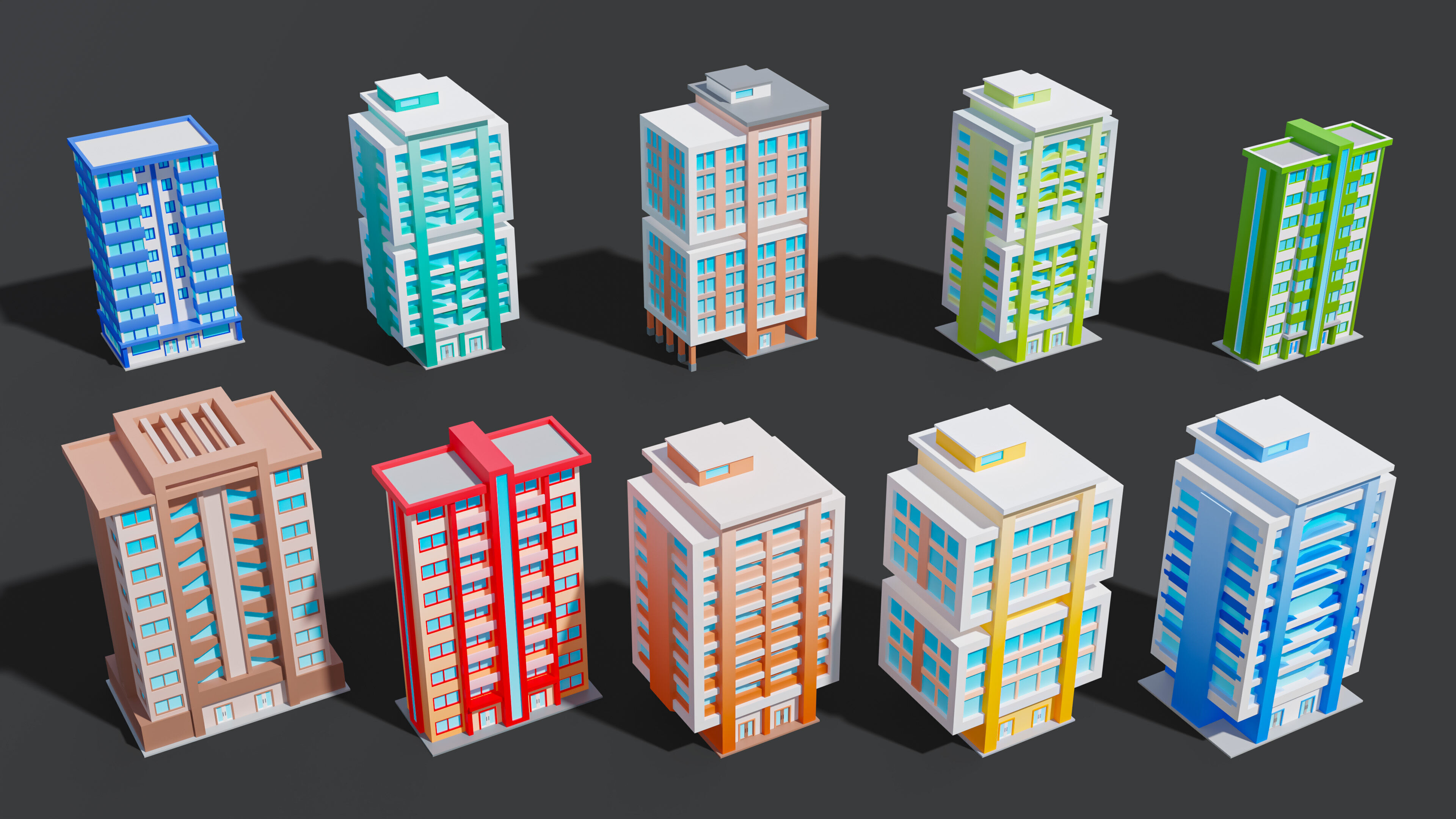 City   Low-poly 3D model_14