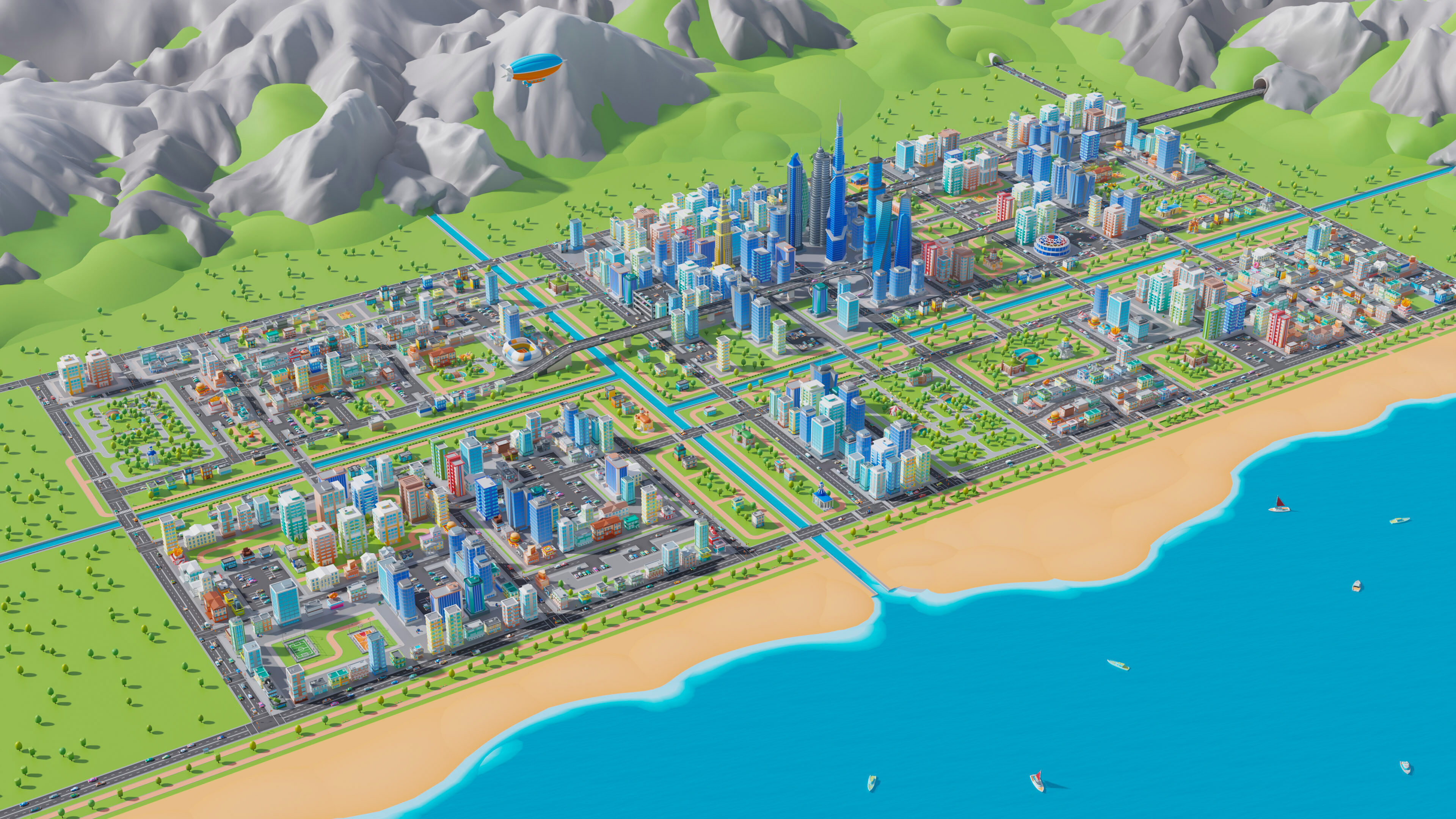 City   Low-poly 3D model_3