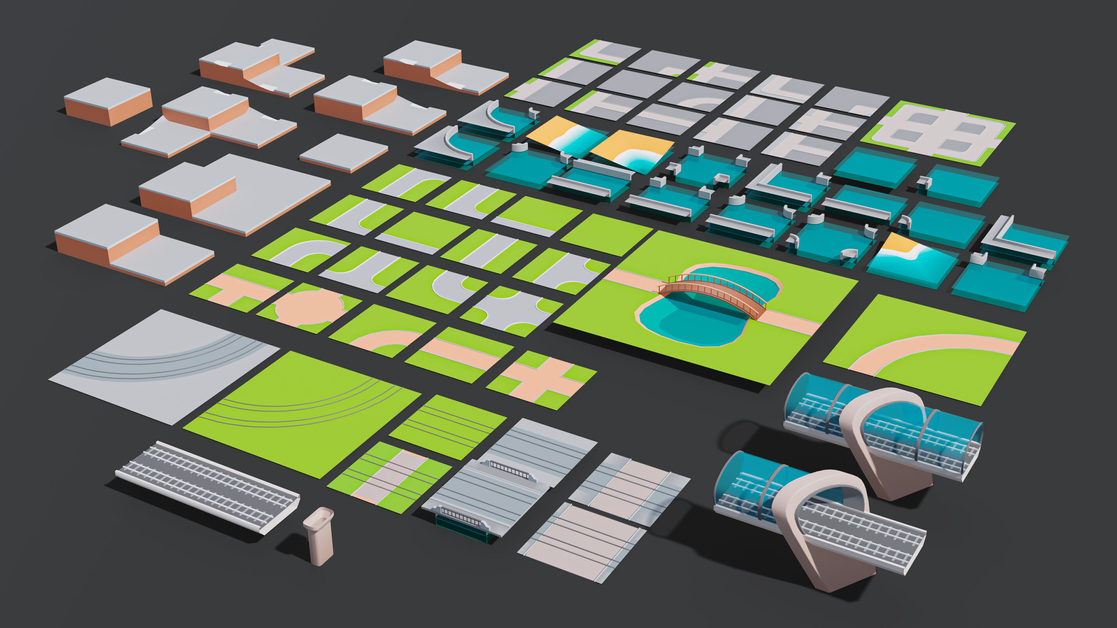 City   Low-poly 3D model_25