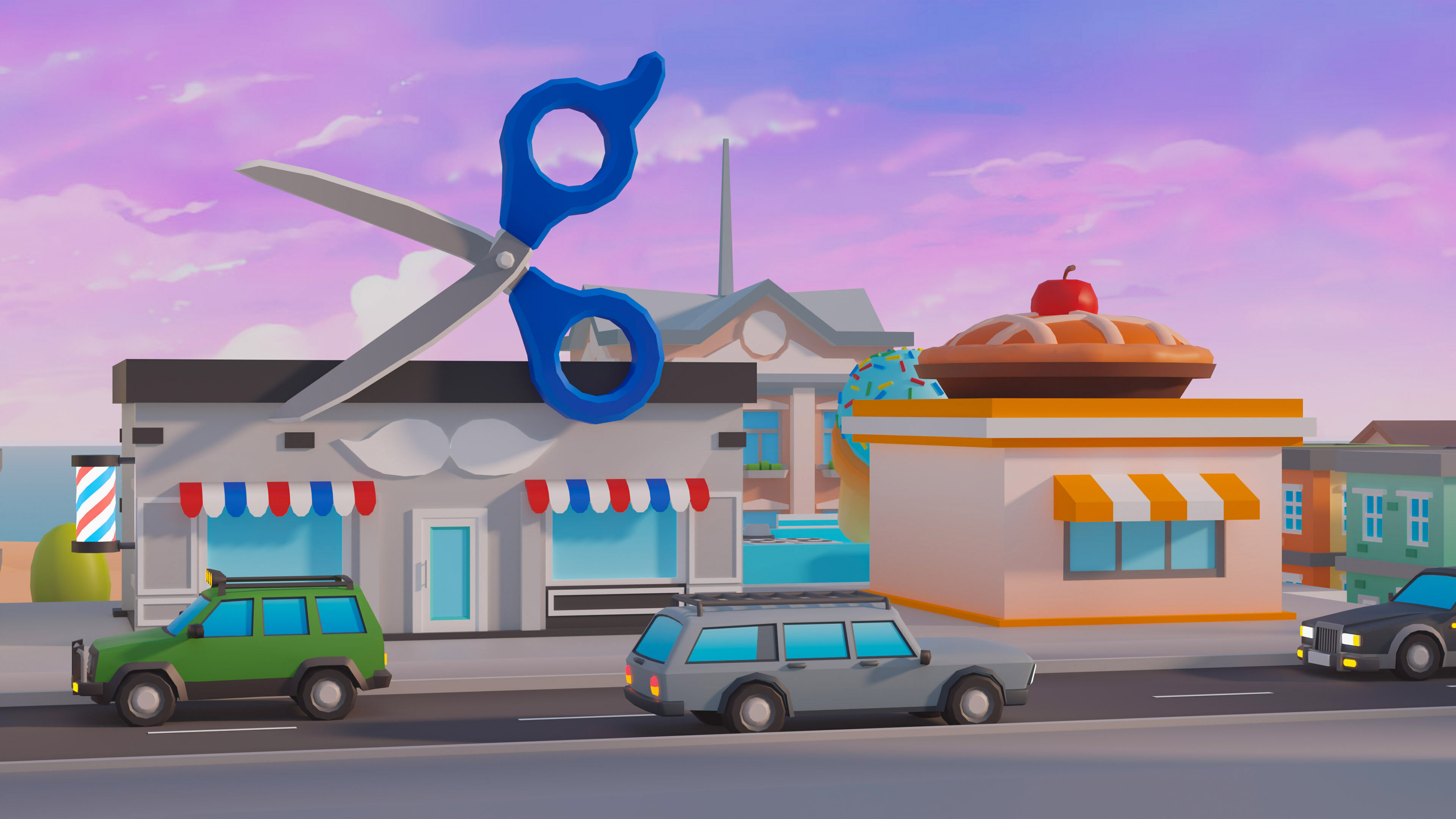 City   Low-poly 3D model_39