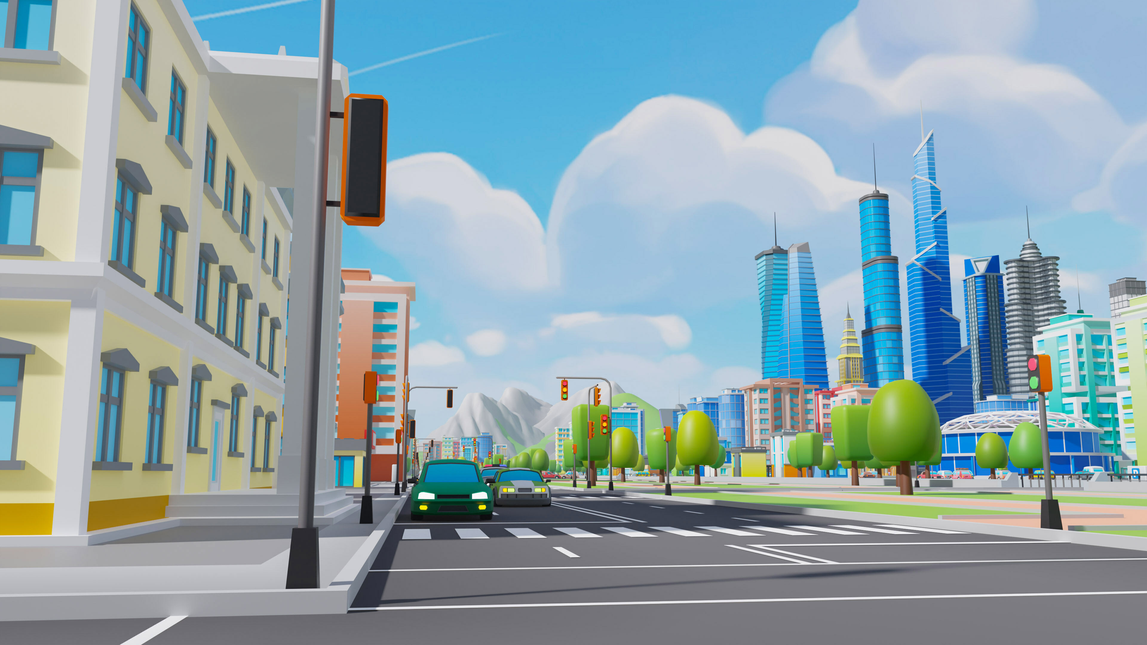 City   Low-poly 3D model_51