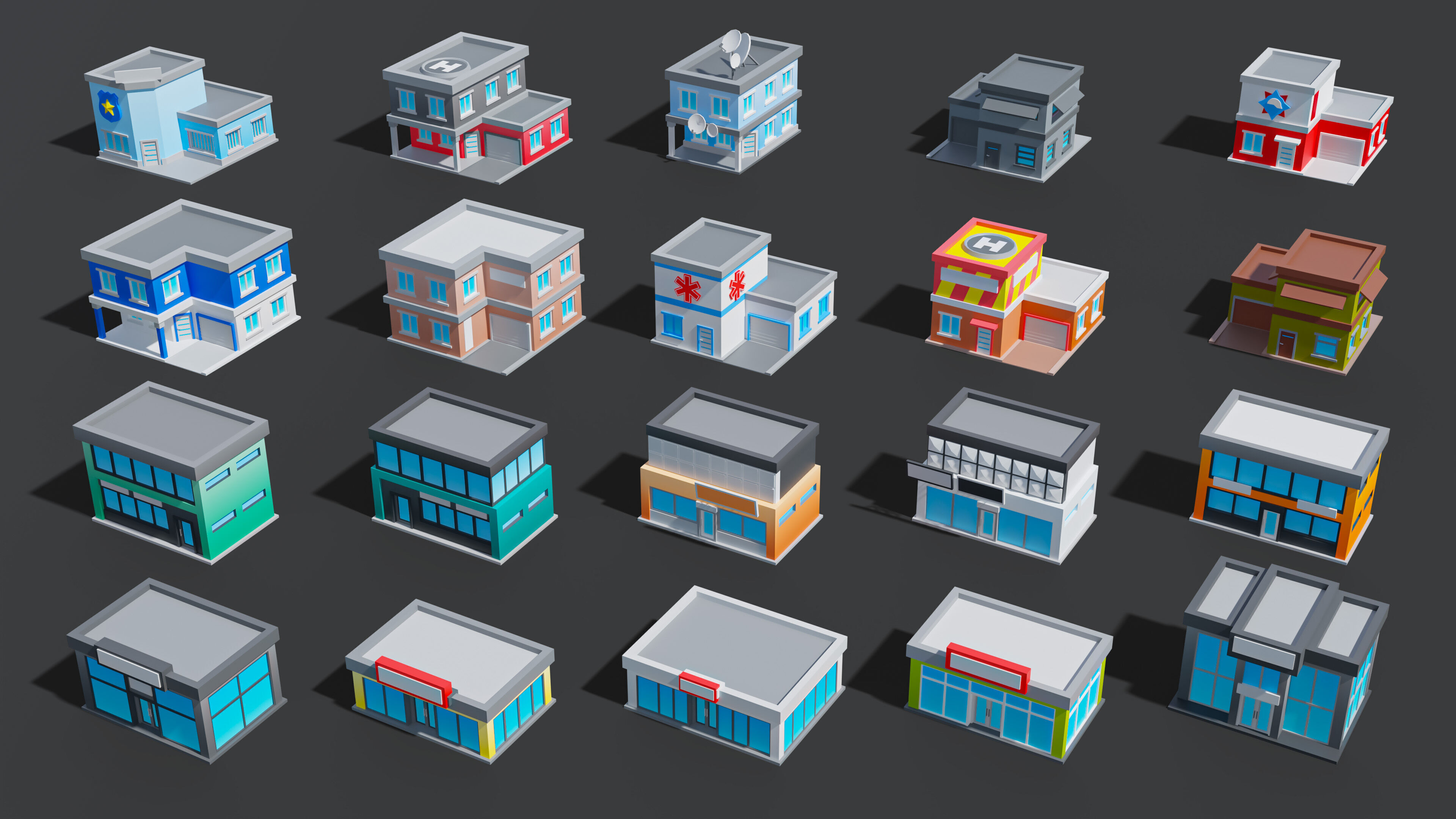 City   Low-poly 3D model_20
