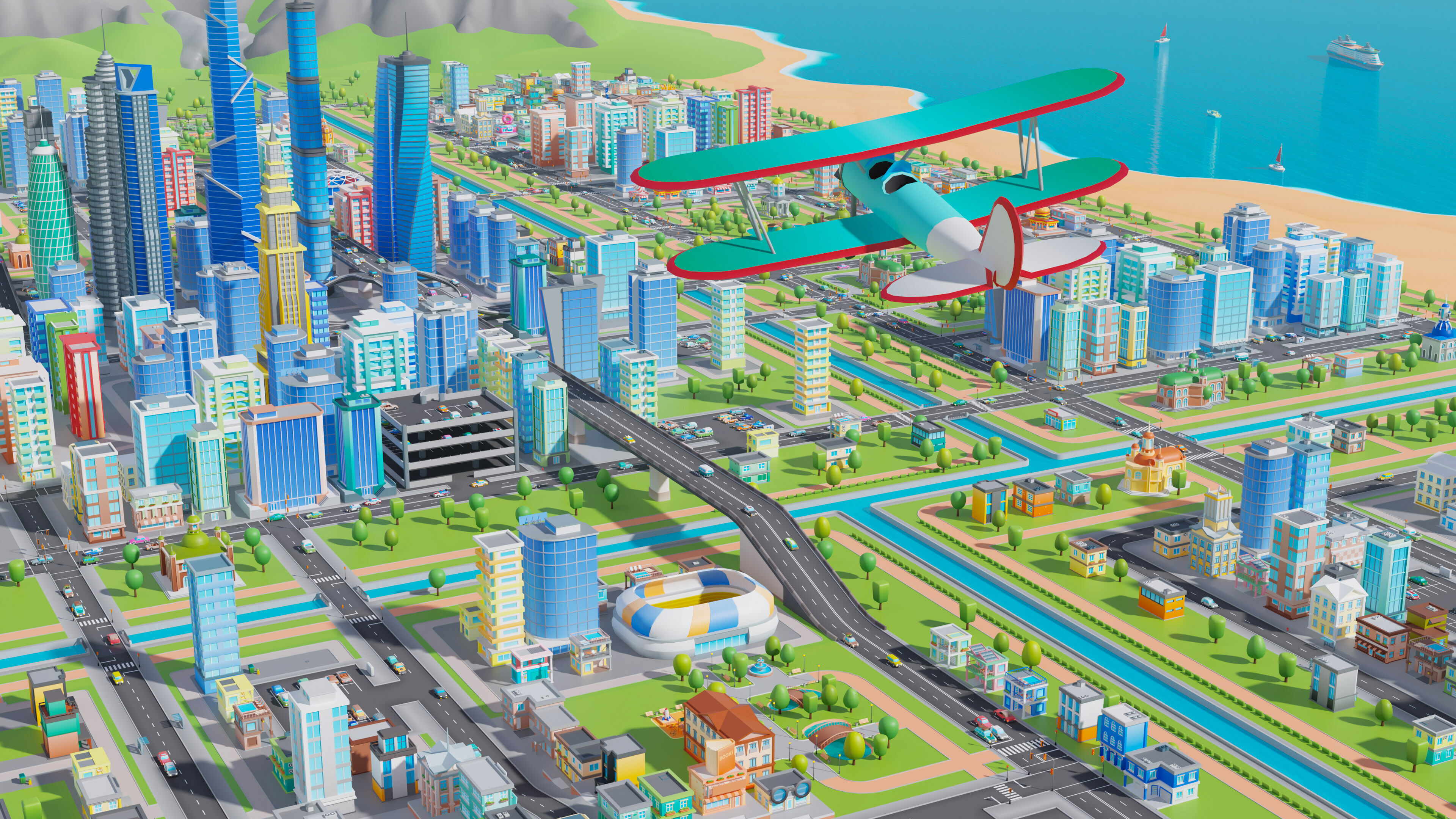 City   Low-poly 3D model_4