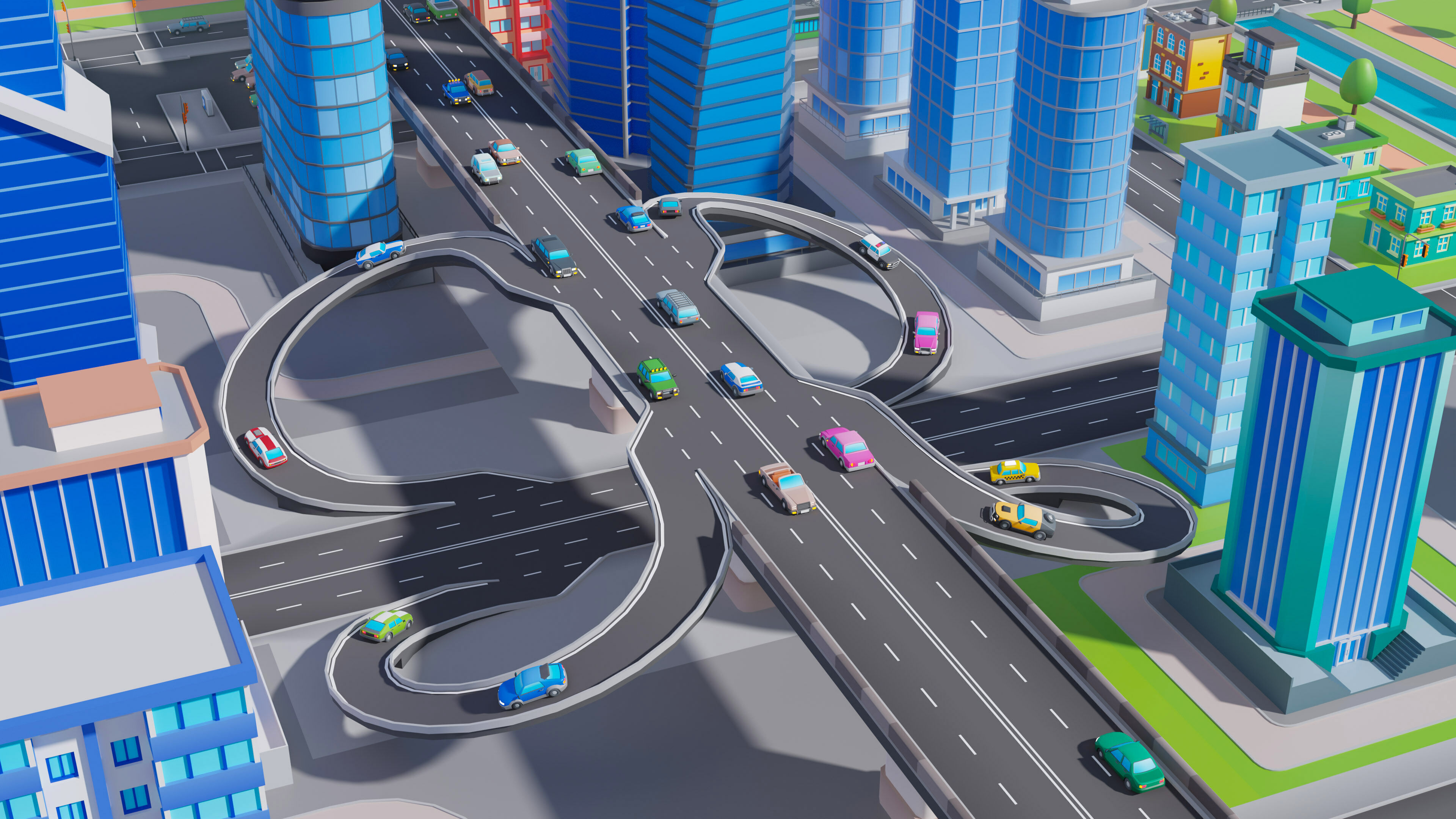 City   Low-poly 3D model_5