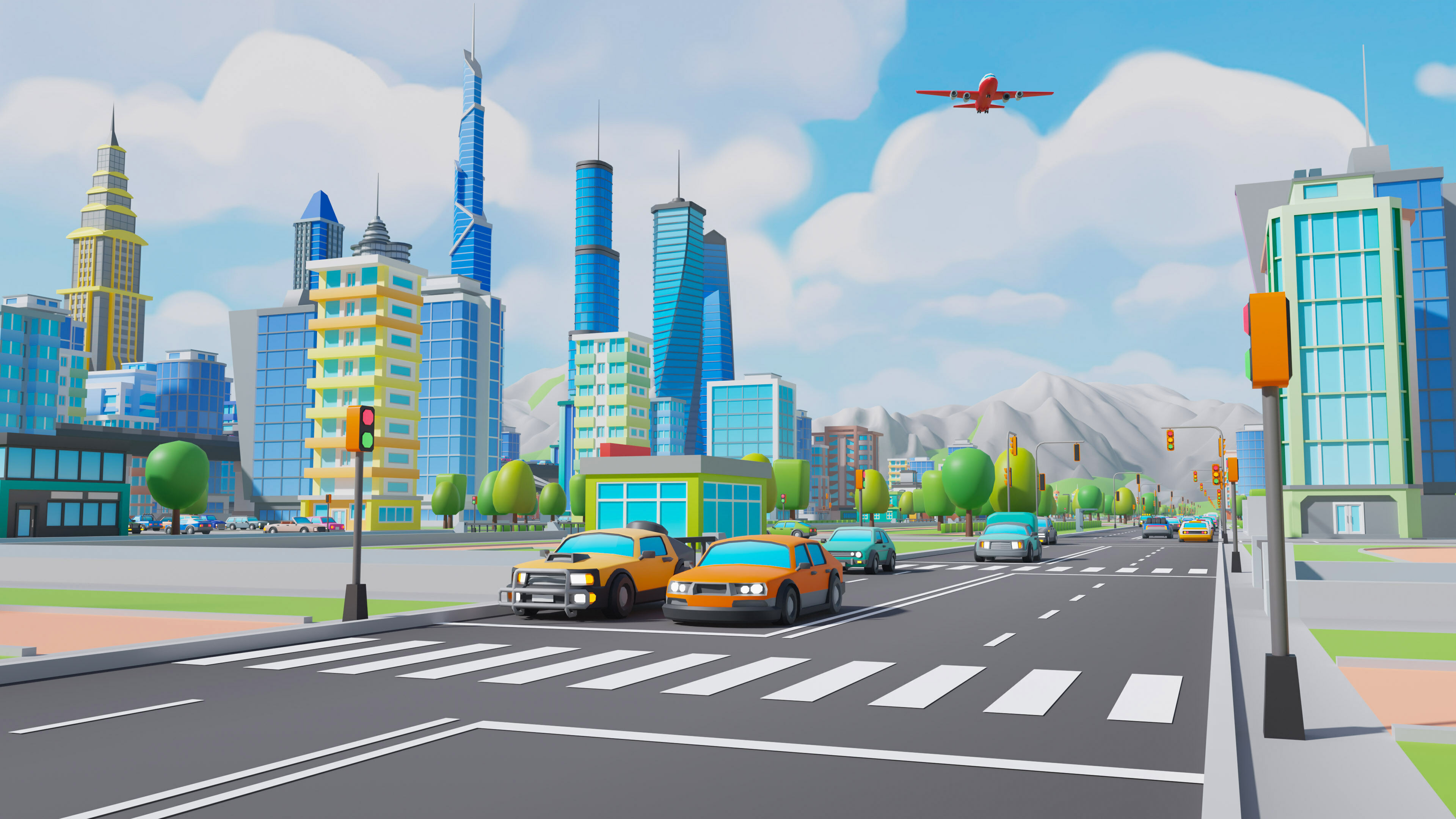 City   Low-poly 3D model_44