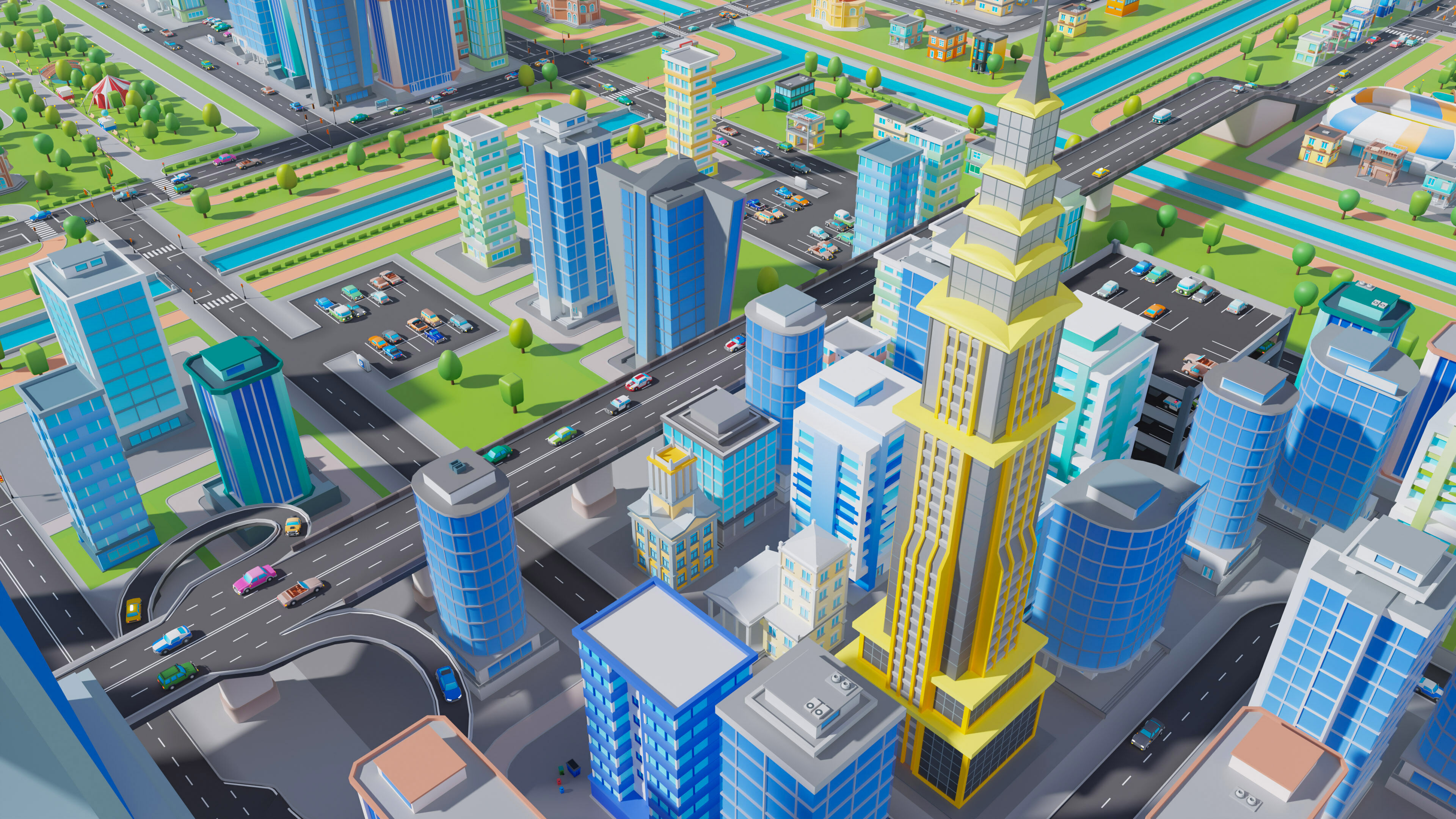 City   Low-poly 3D model_32