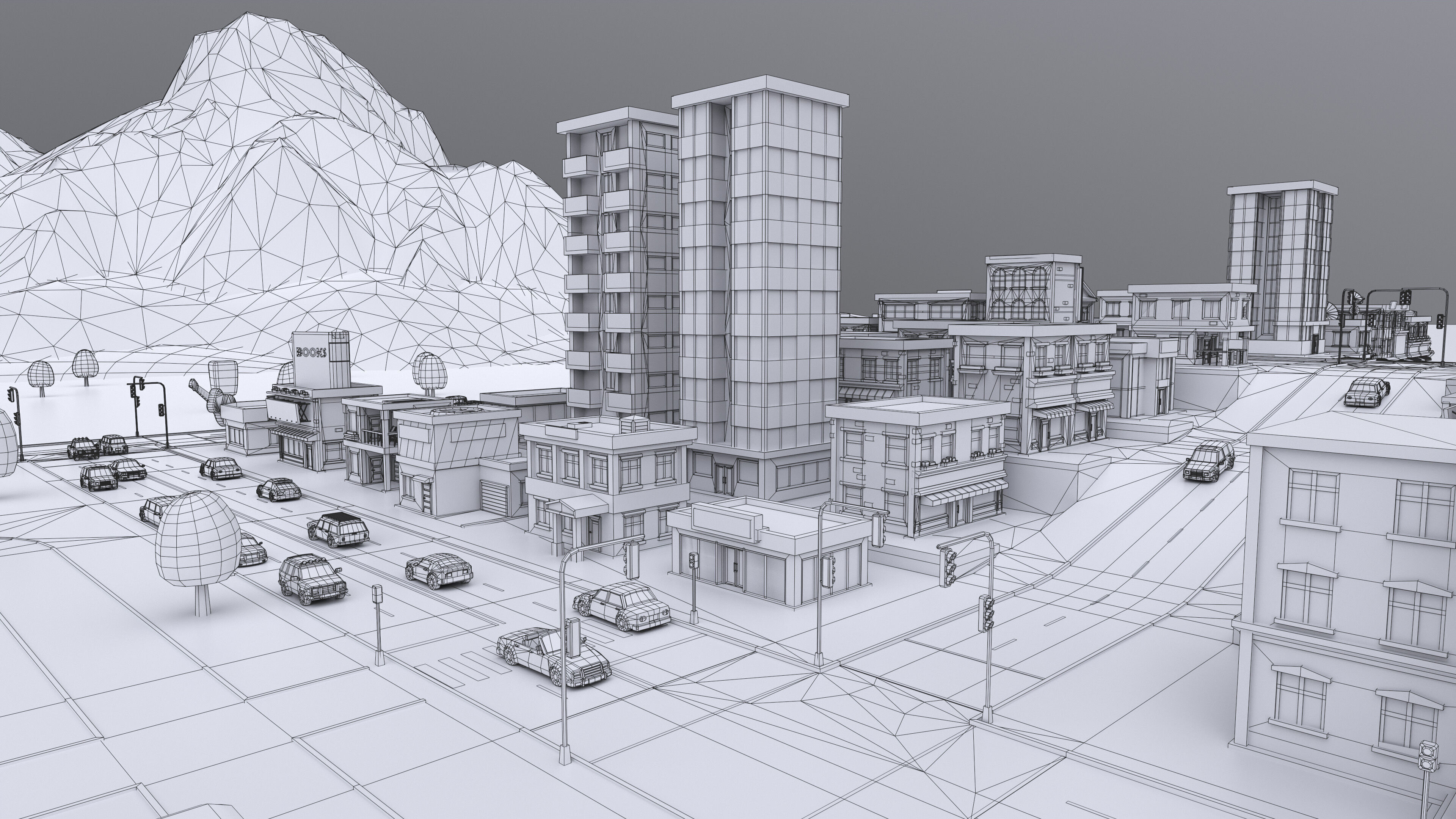 City   Low-poly 3D model_65