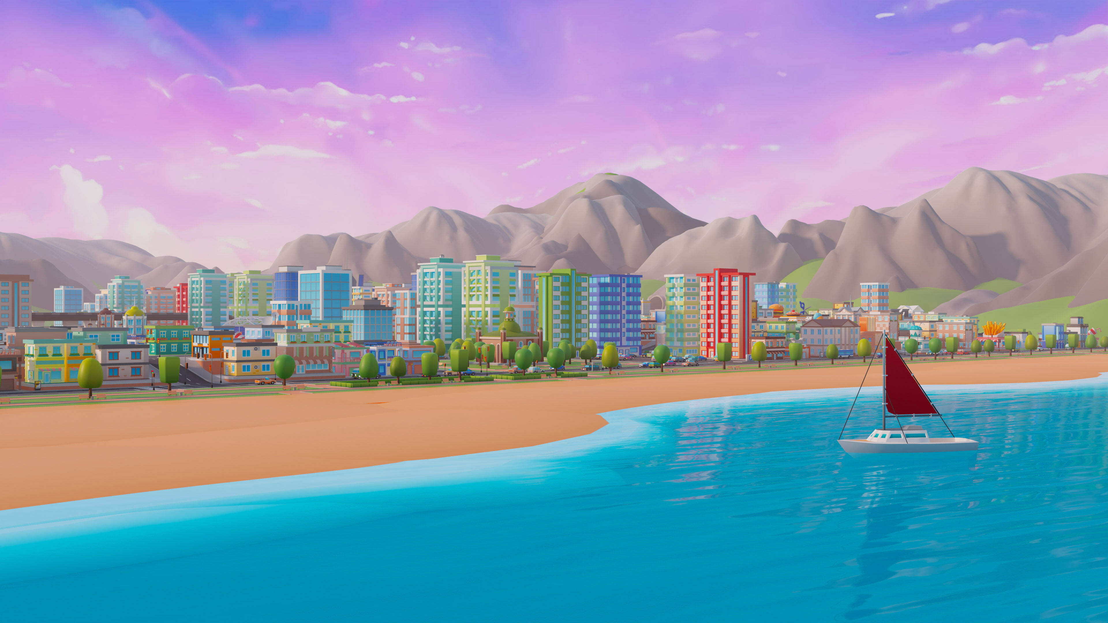 City   Low-poly 3D model_6