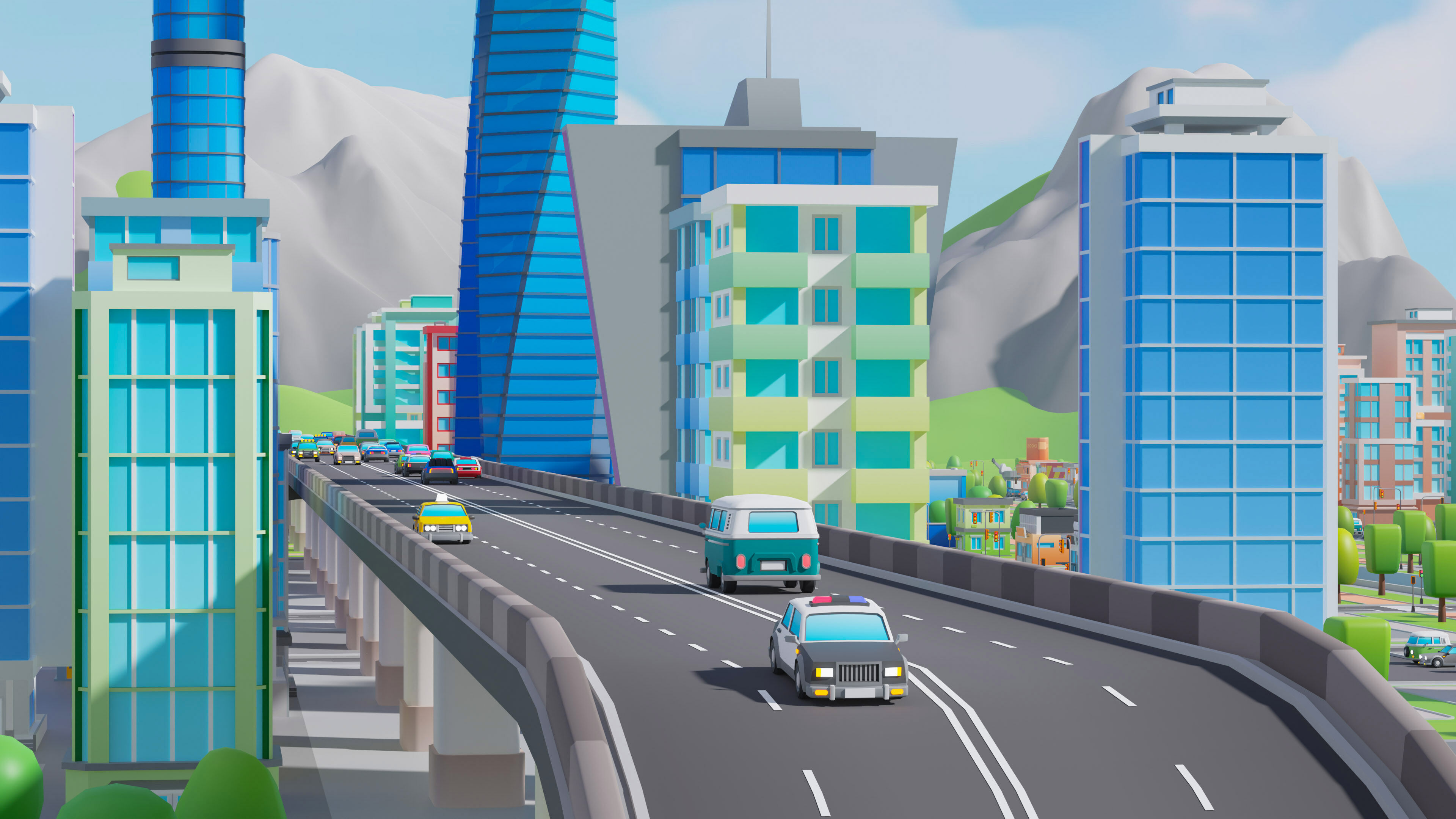 City   Low-poly 3D model_46