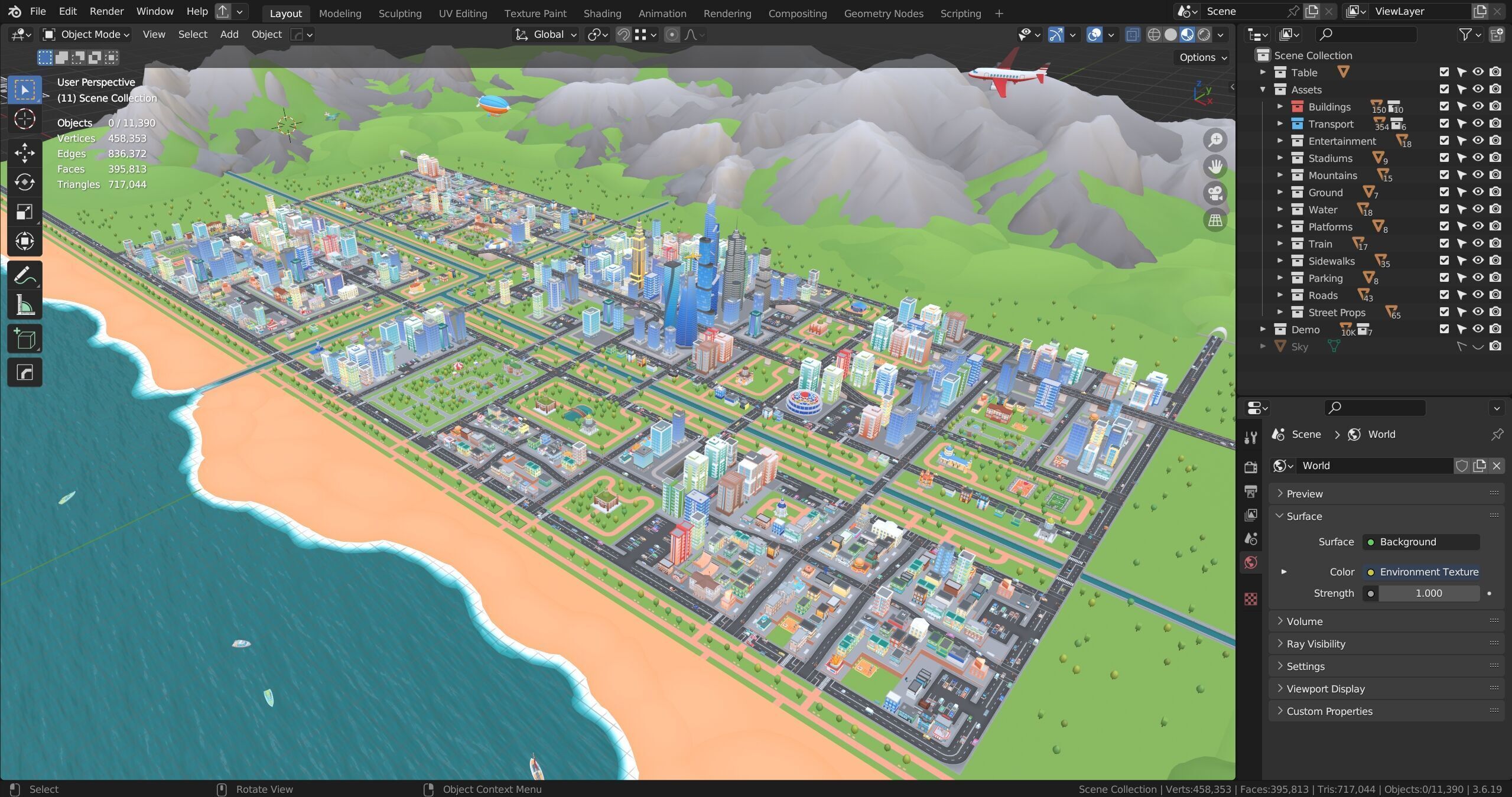 City   Low-poly 3D model_60