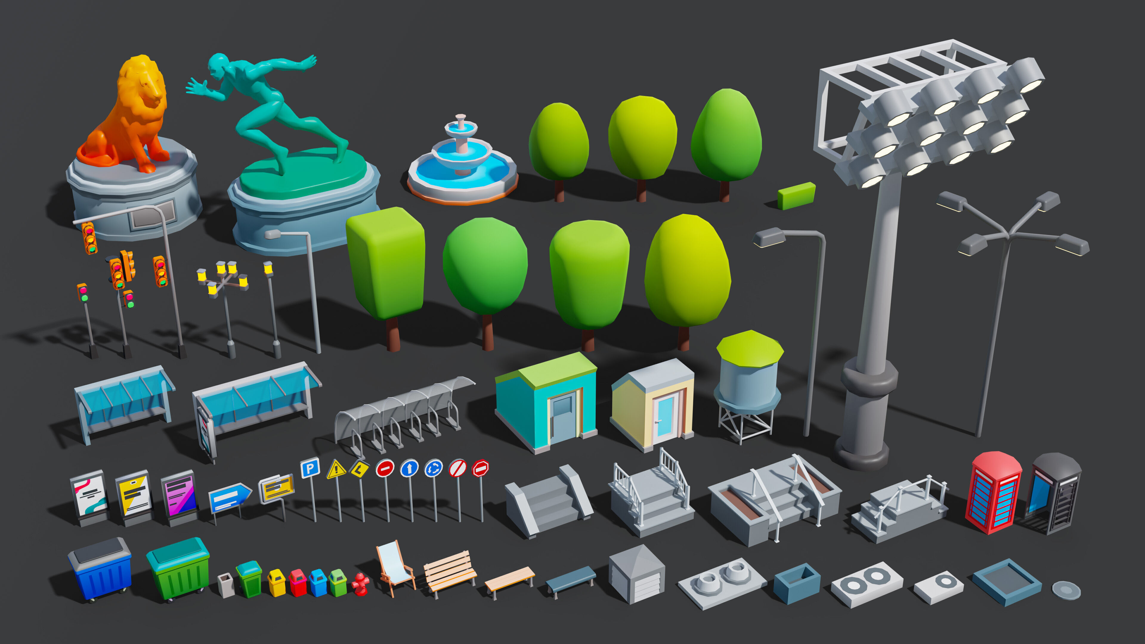 City   Low-poly 3D model_28