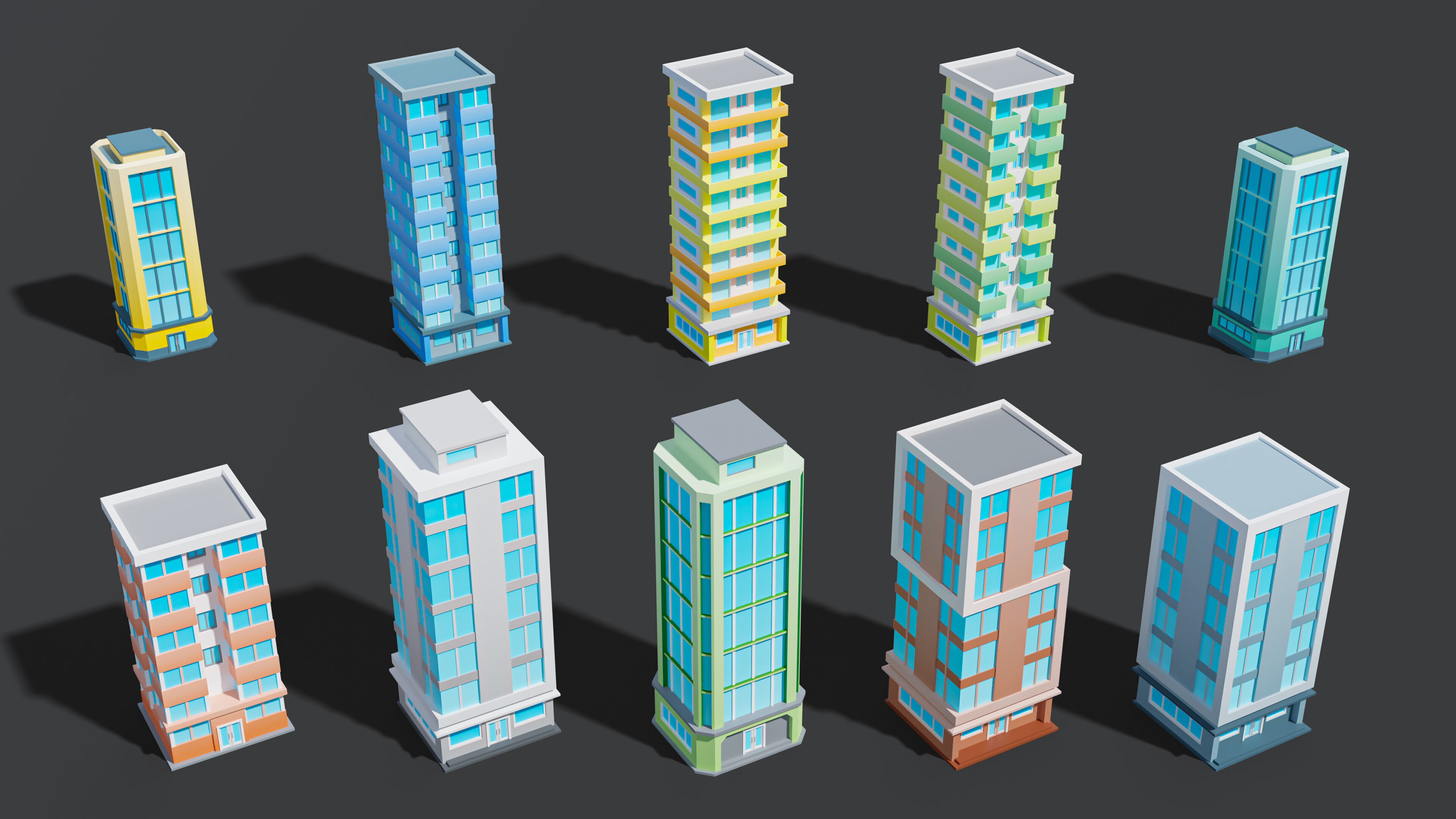 City   Low-poly 3D model_15