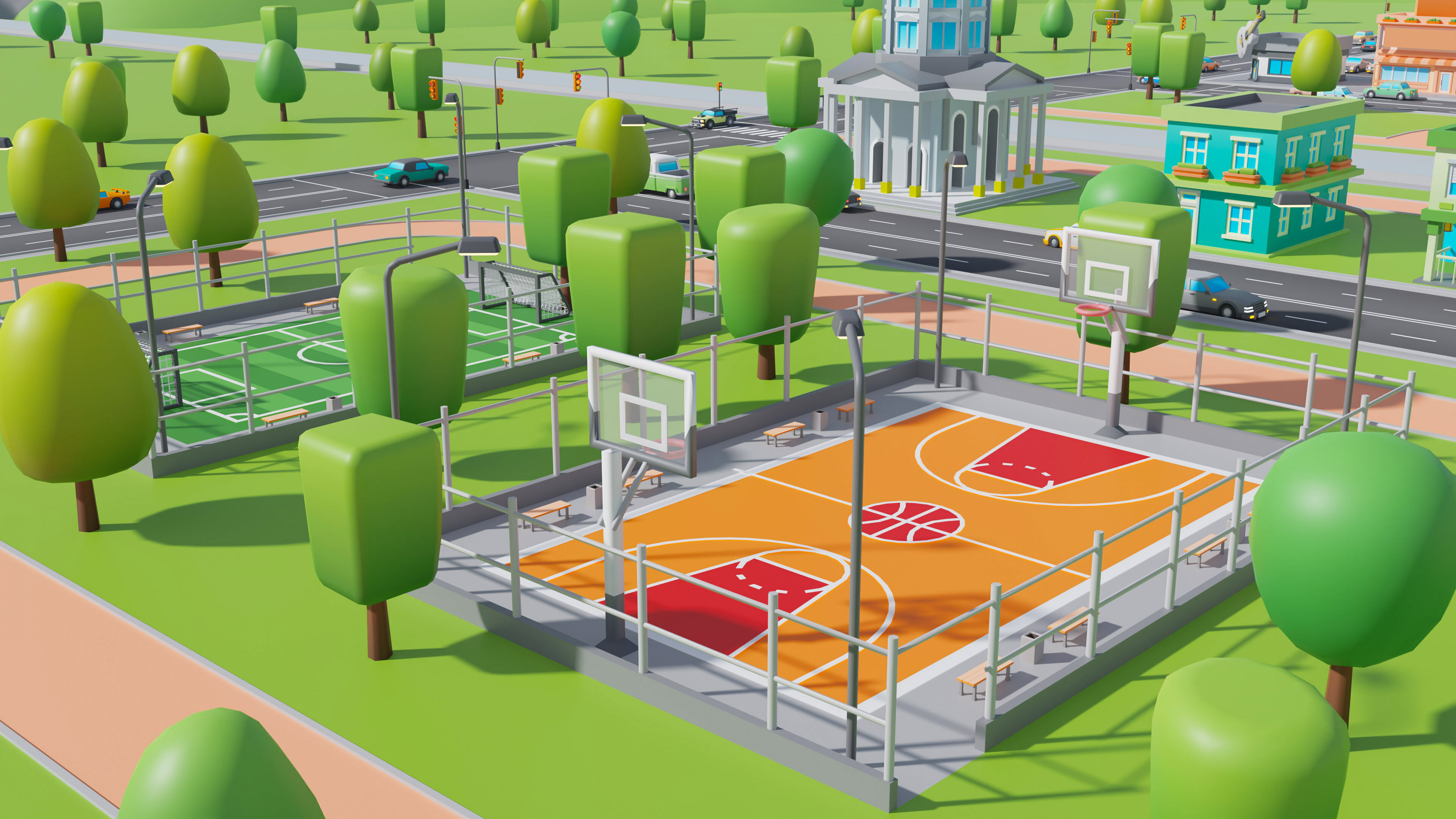 City   Low-poly 3D model_59