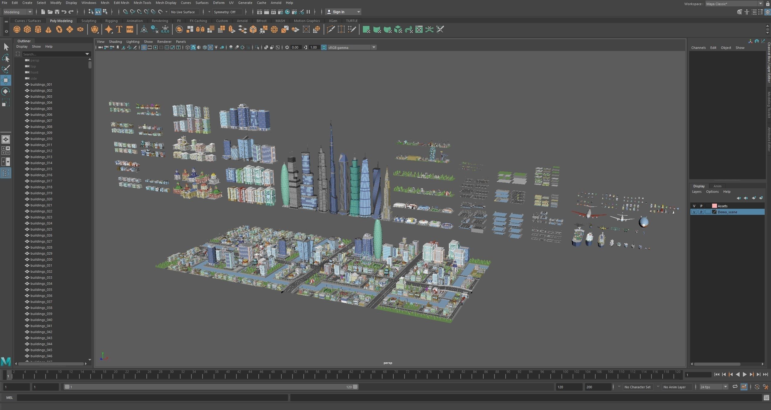 City   Low-poly 3D model_63