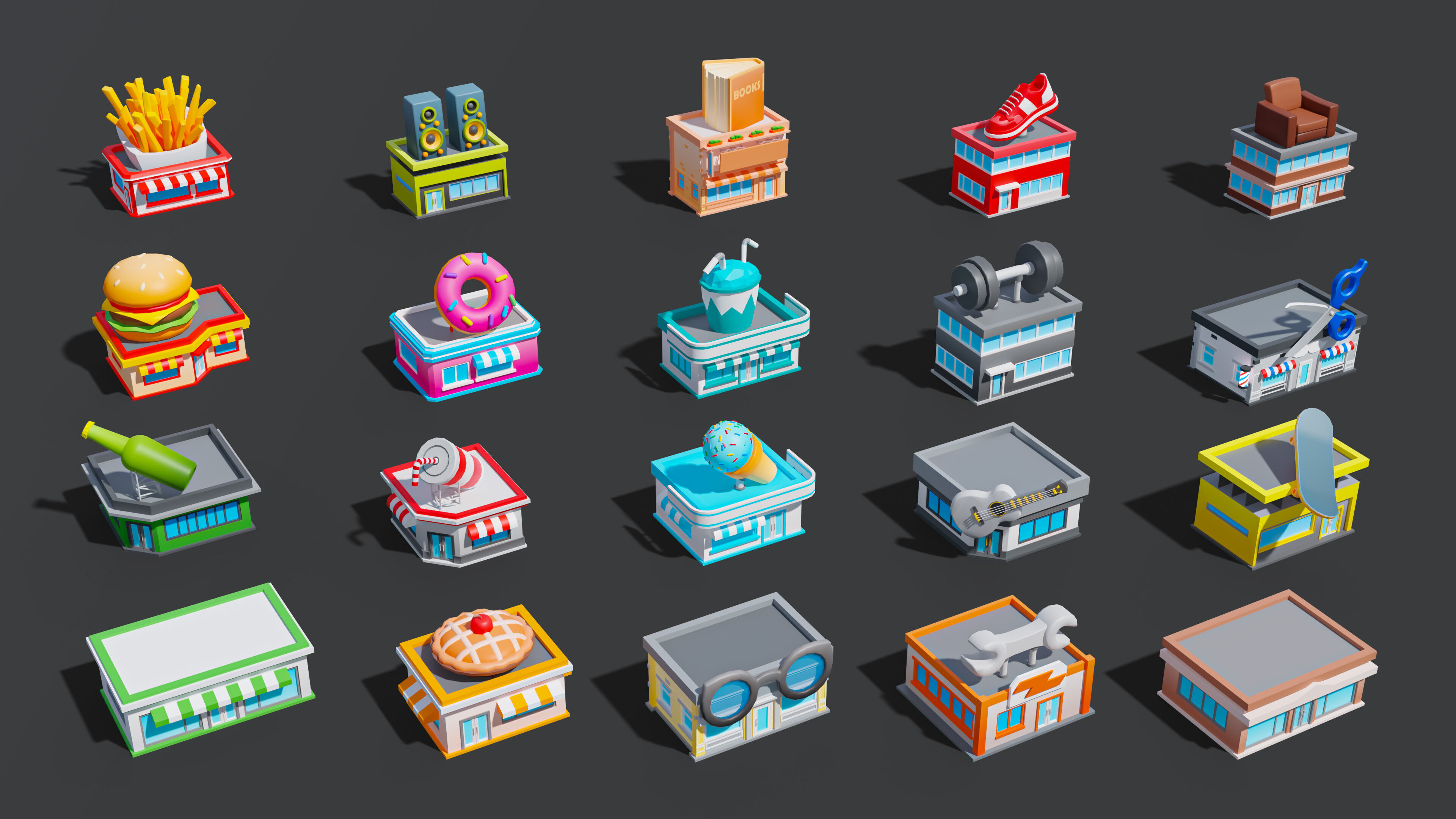 City   Low-poly 3D model_18