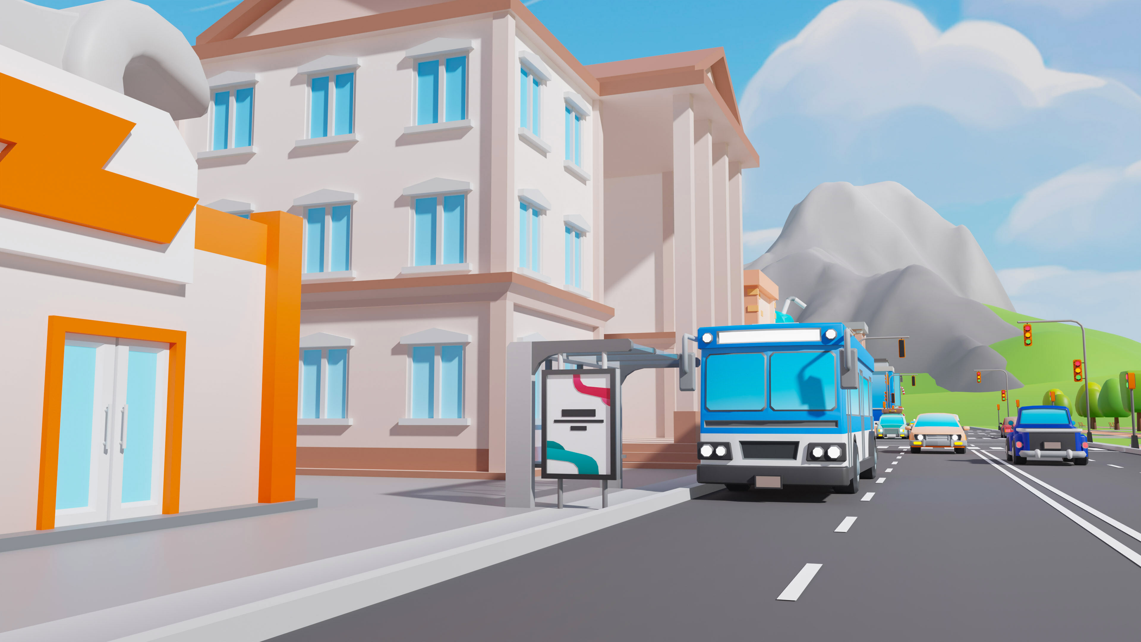 City   Low-poly 3D model_45