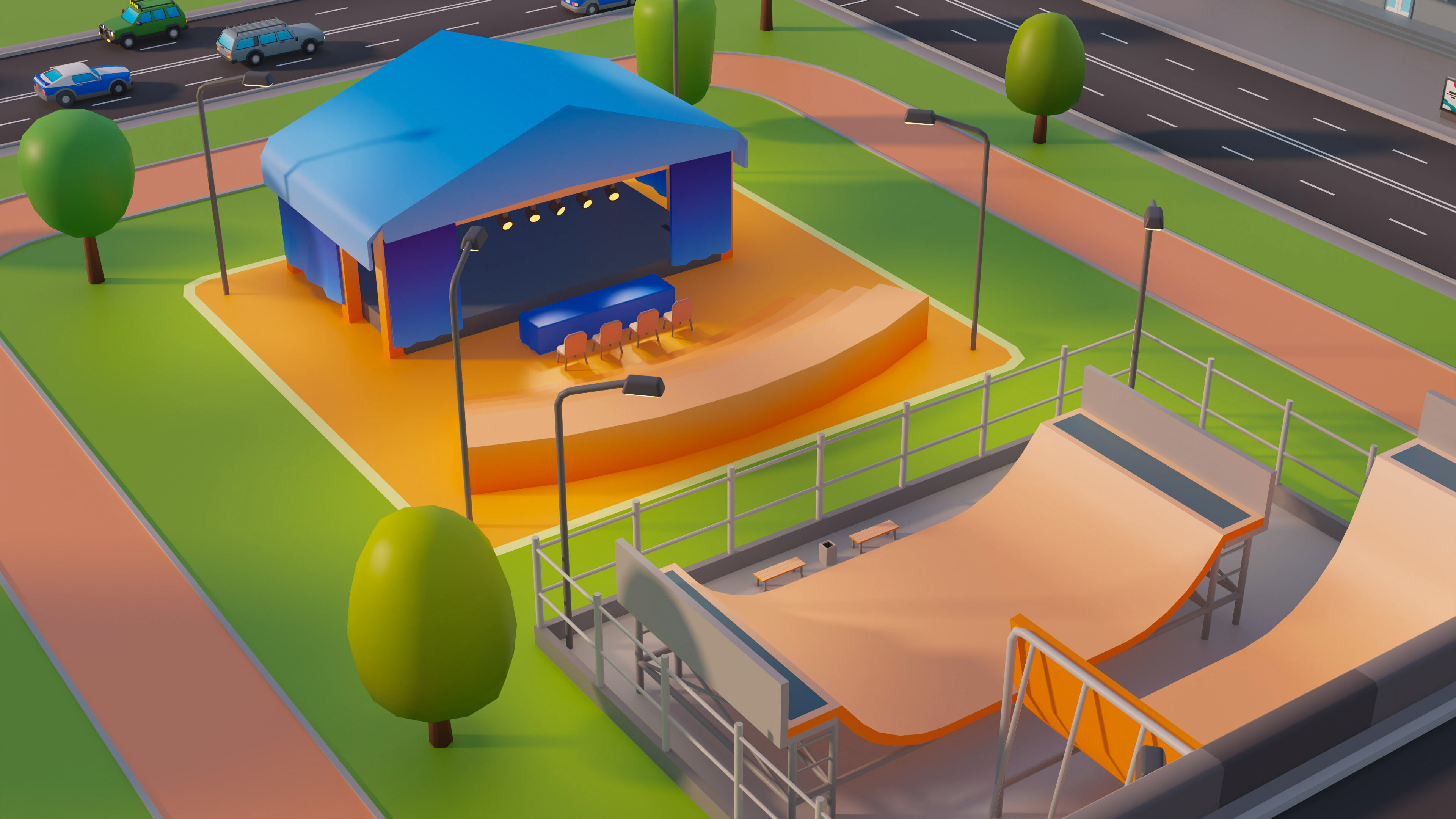 City   Low-poly 3D model_55