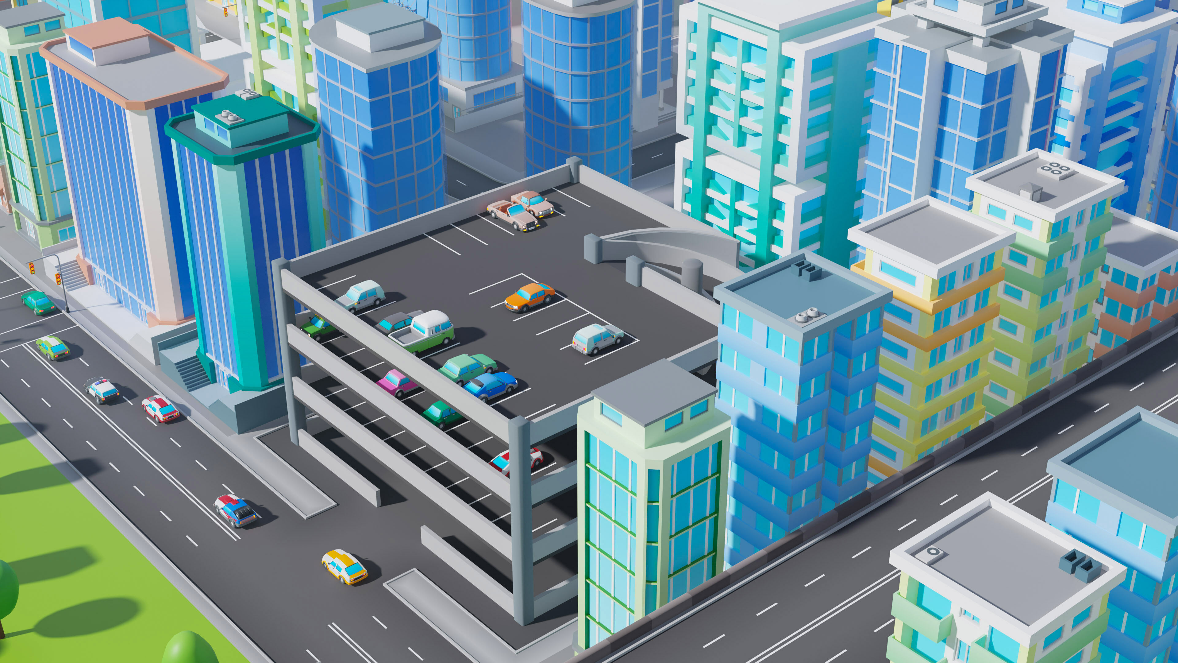 City   Low-poly 3D model_43