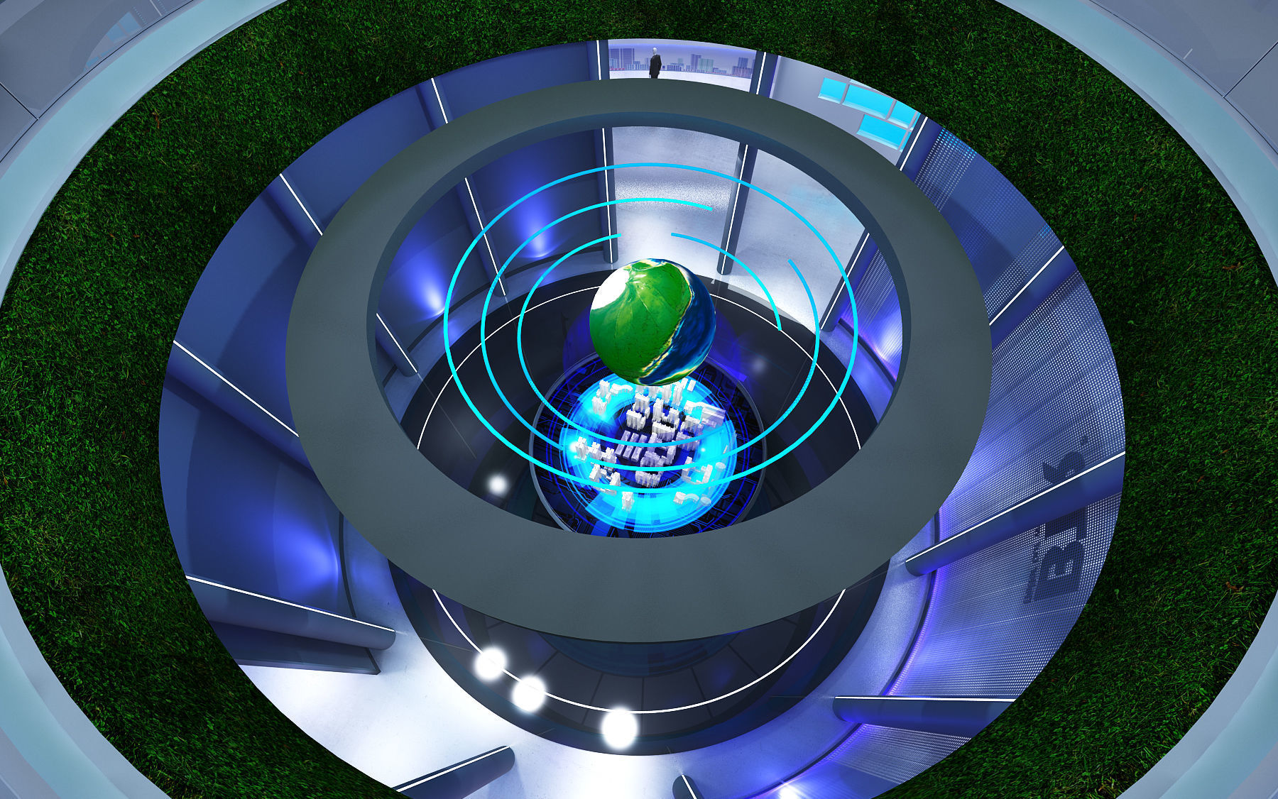 Science and technology enterprise exhibition hall design 3D model_4