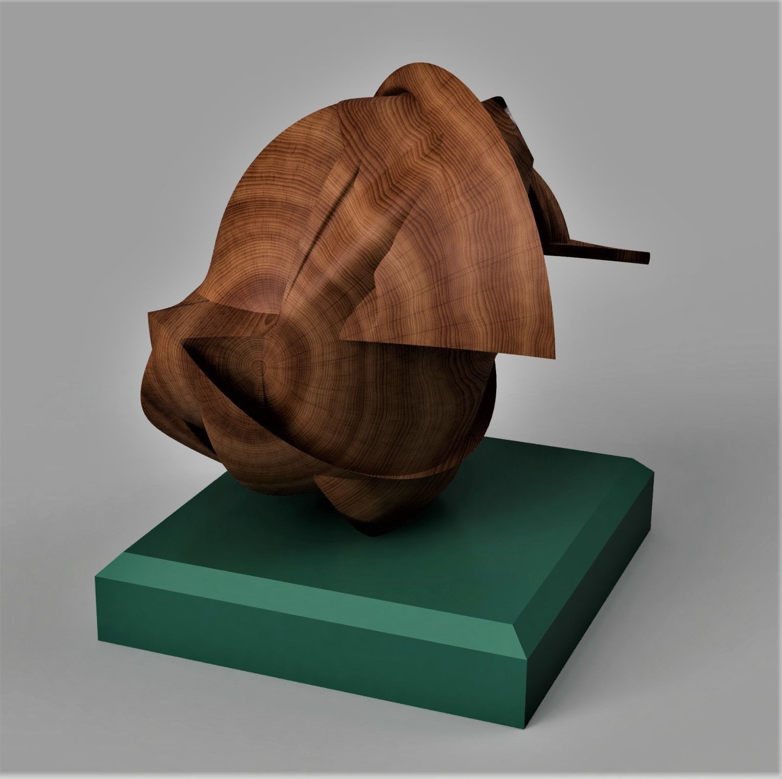 Woden Snail Shell CNC 3d 3D model_1
