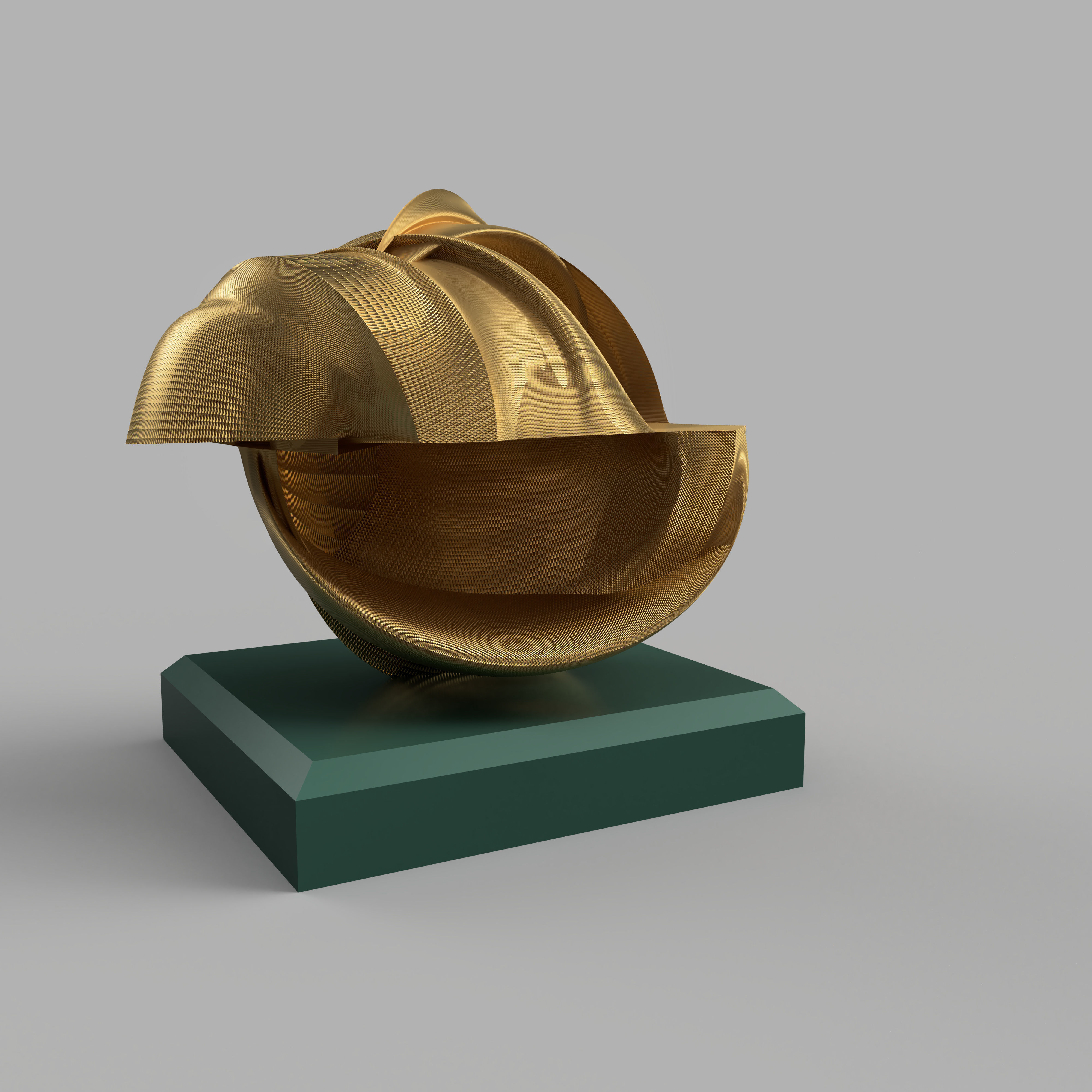Woden Snail Shell CNC 3d 3D model_3