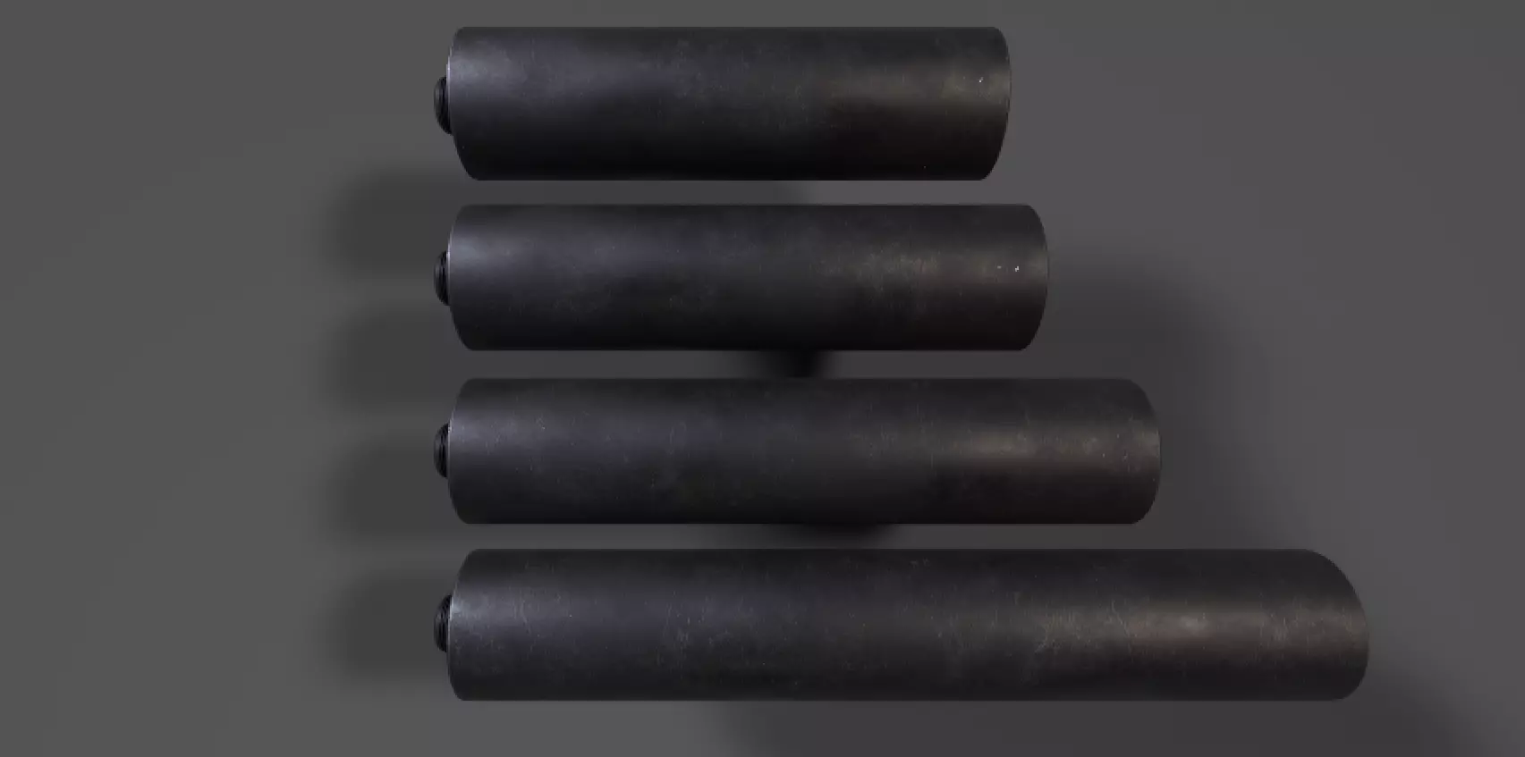 Weapon supressor Pack PBR Model Low-poly 3D model