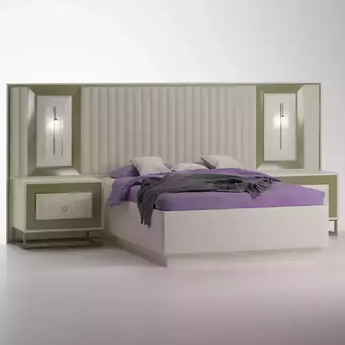 Realistic Sofia Modern Bed ready for rendering