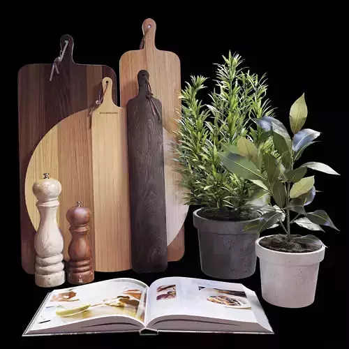 Kitchen decor 01 3D model