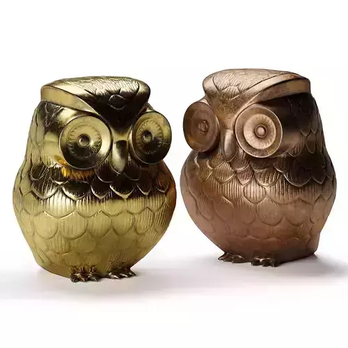 Indian metal  figurine of owl