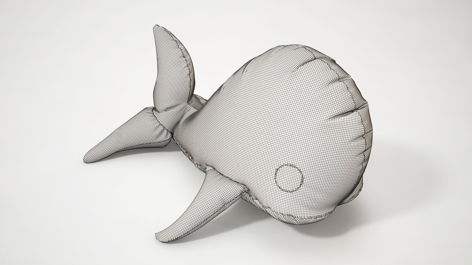 Stuffed Toy Dolphin 3D model_4