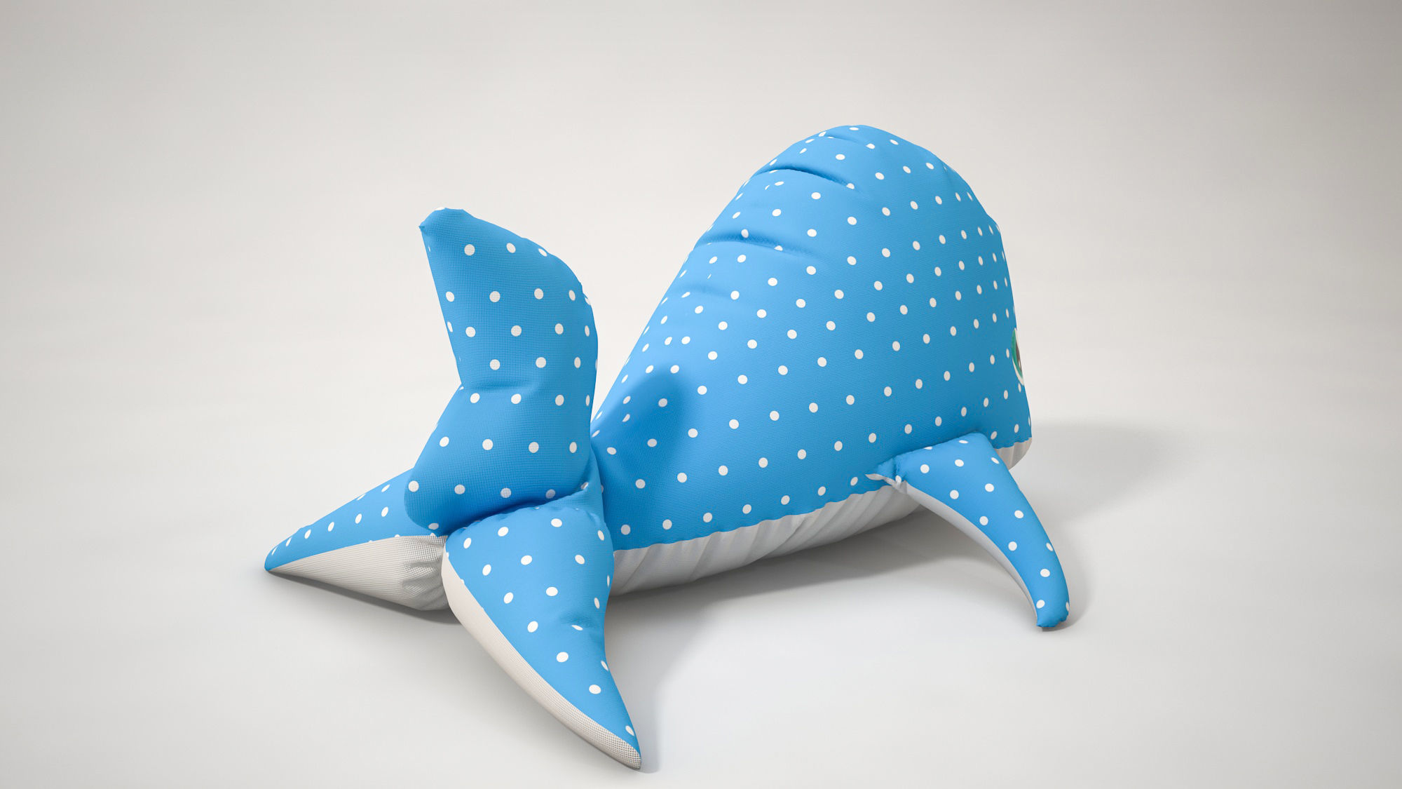 Stuffed Toy Dolphin 3D model_2