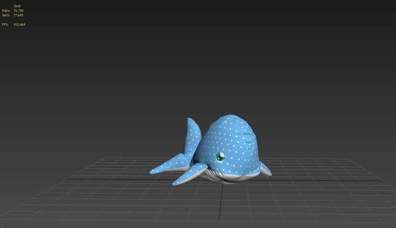 Stuffed Toy Dolphin 3D model_6