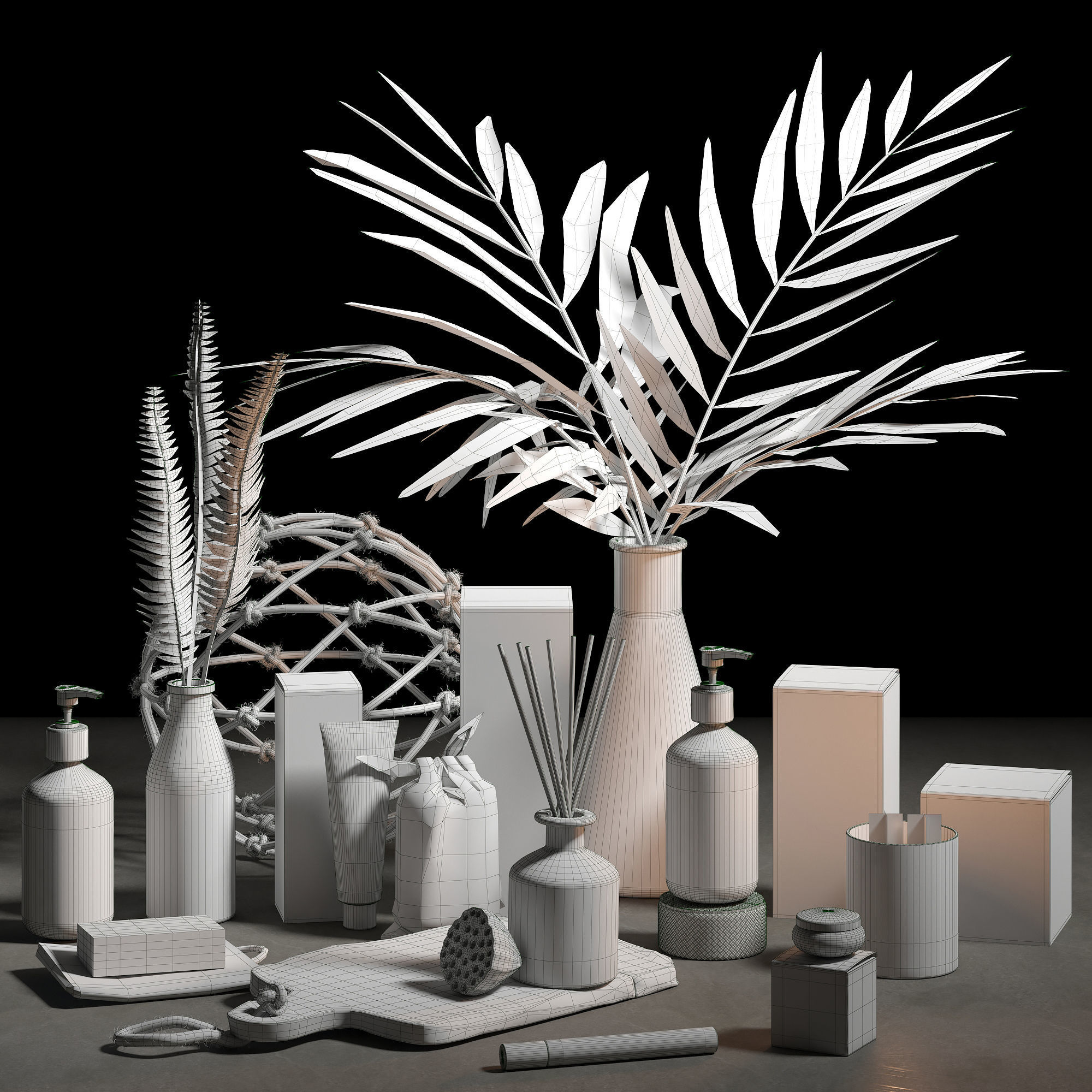 Decorative set 011 3D model_2
