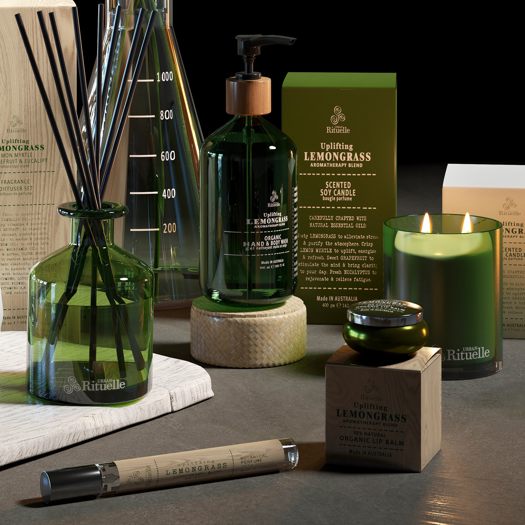 Decorative set 011 3D model_1