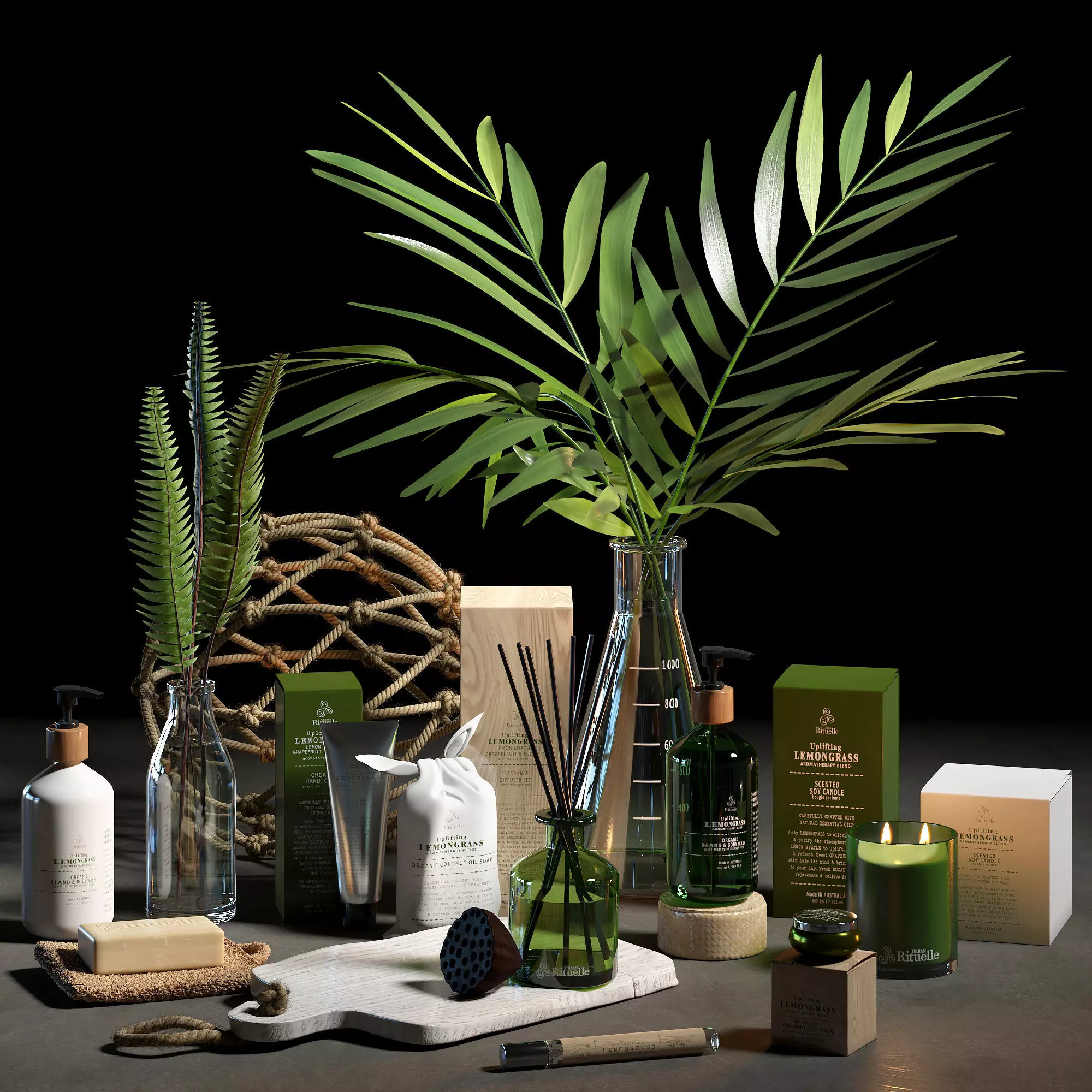 Decorative set 011 3D model_0