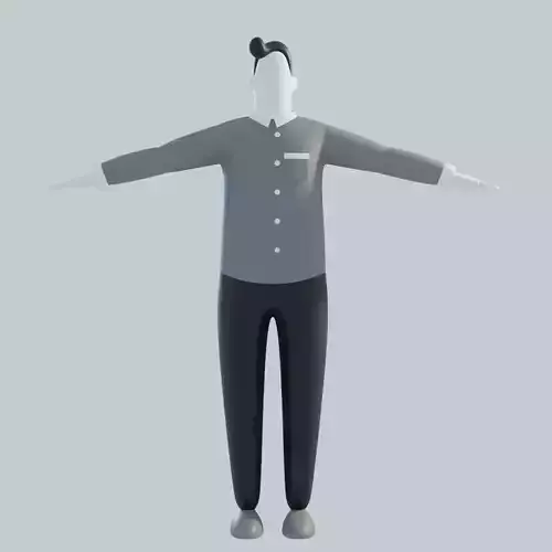 Stylised Man Low-poly 3D model