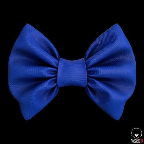 Multi-textured Mid poly bow tie Low-poly 3D model