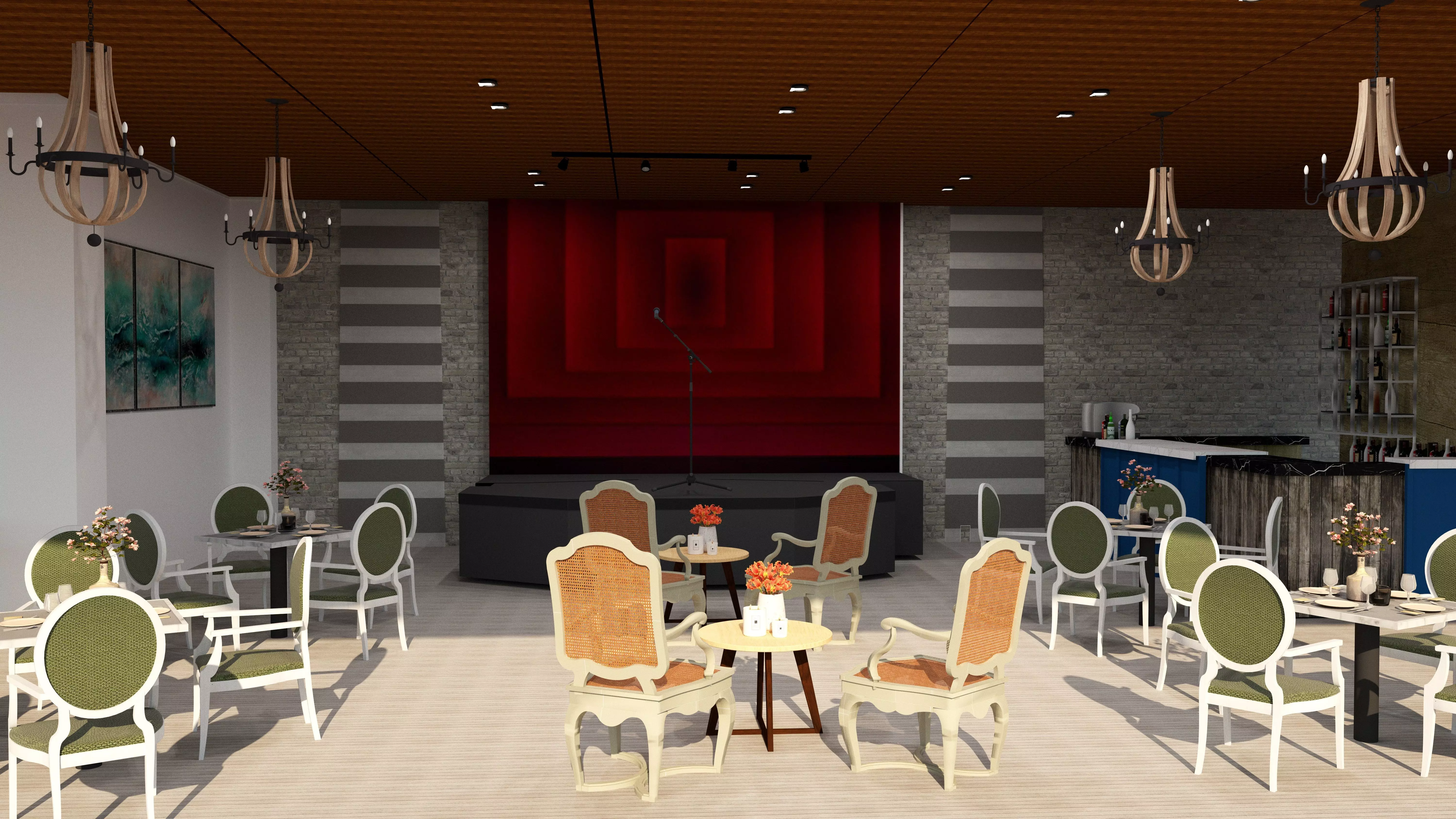 MEDITERRANEAN THEMED RESTAURANT Low-poly 3D model_0