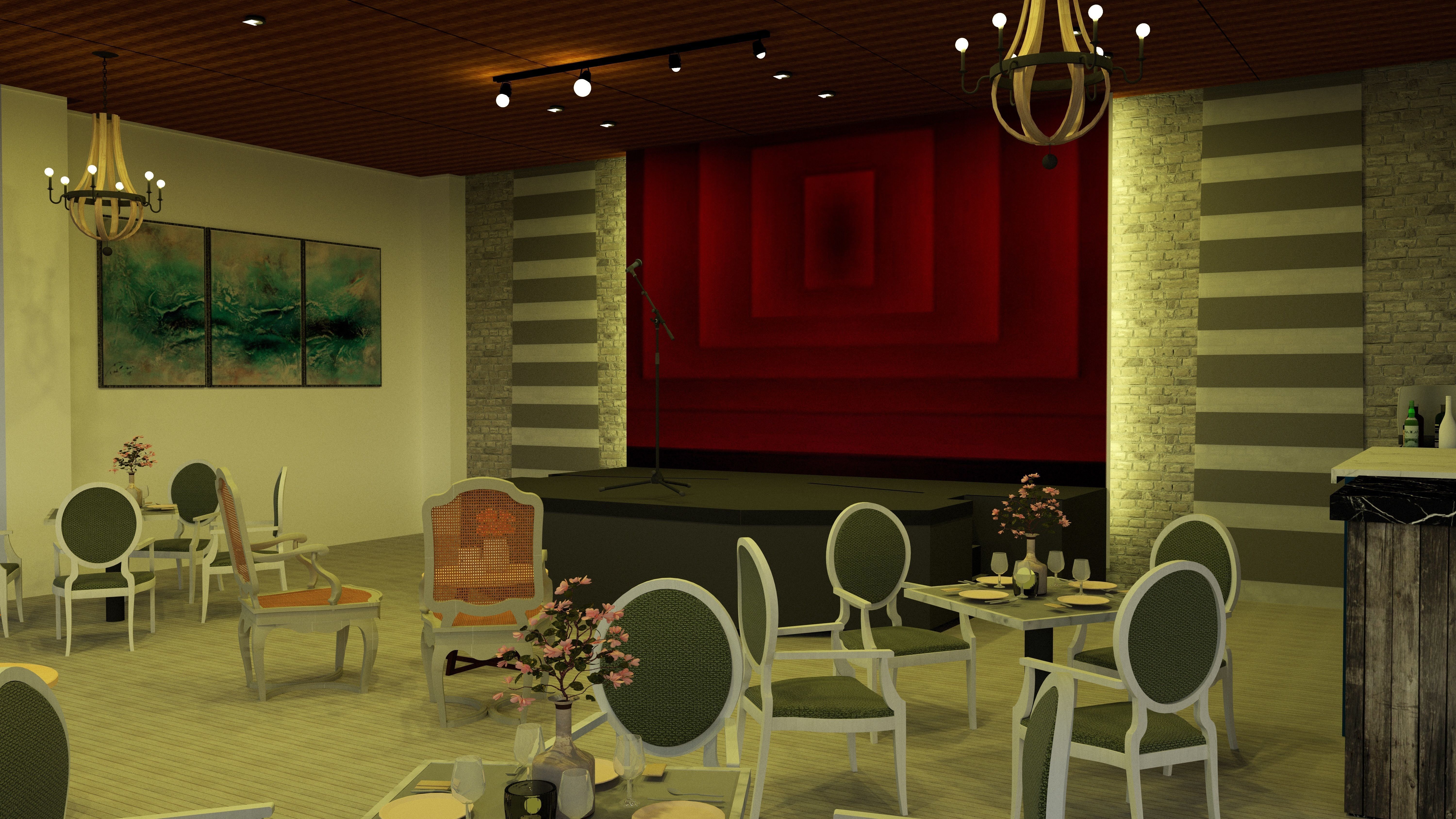 MEDITERRANEAN THEMED RESTAURANT Low-poly 3D model_1