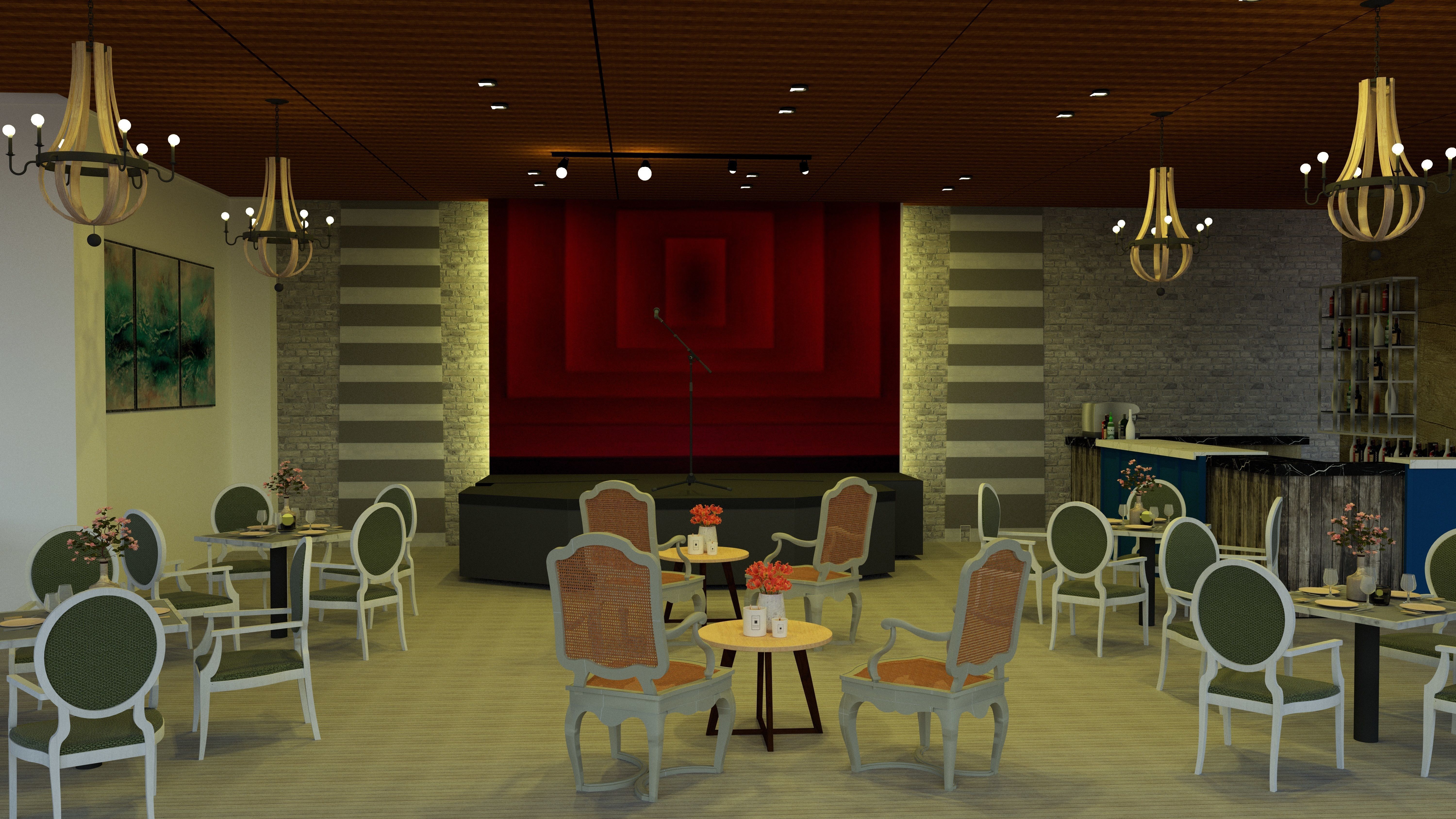 MEDITERRANEAN THEMED RESTAURANT Low-poly 3D model_2