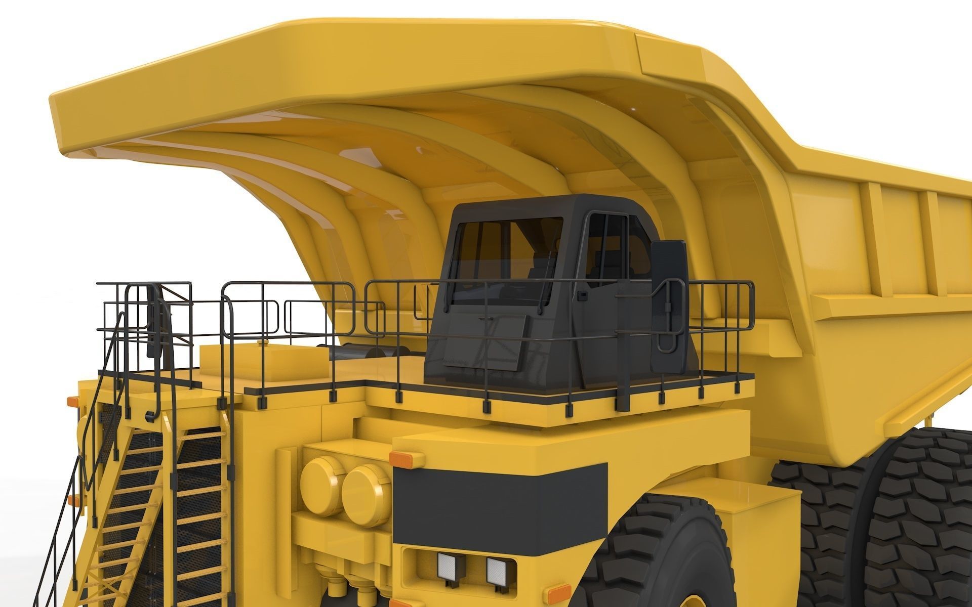 Rigged Mining Truck  3D model_6