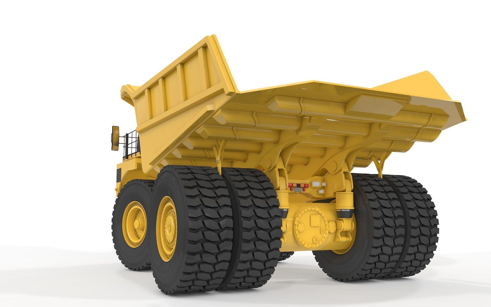 Rigged Mining Truck  3D model_3