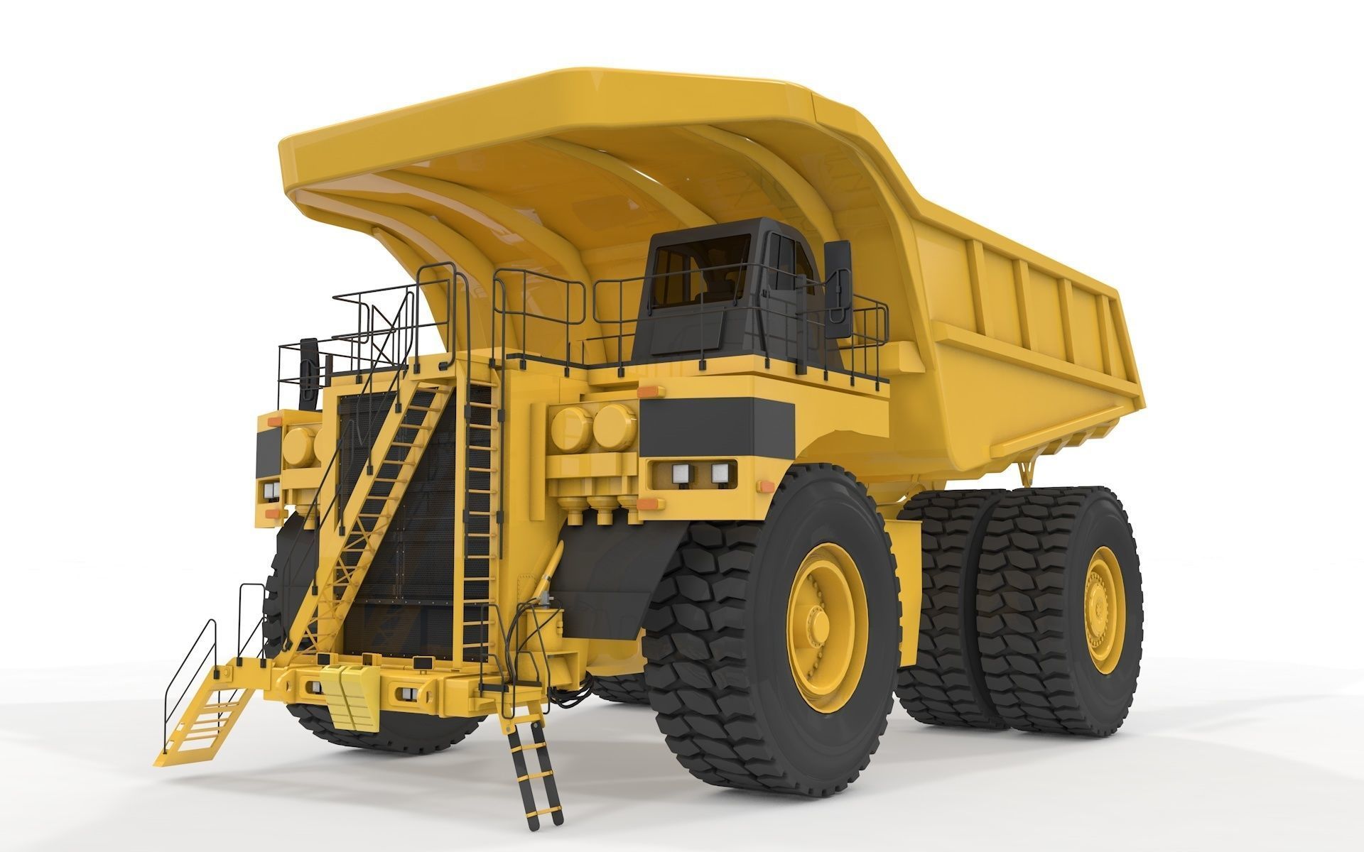 Rigged Mining Truck  3D model_8