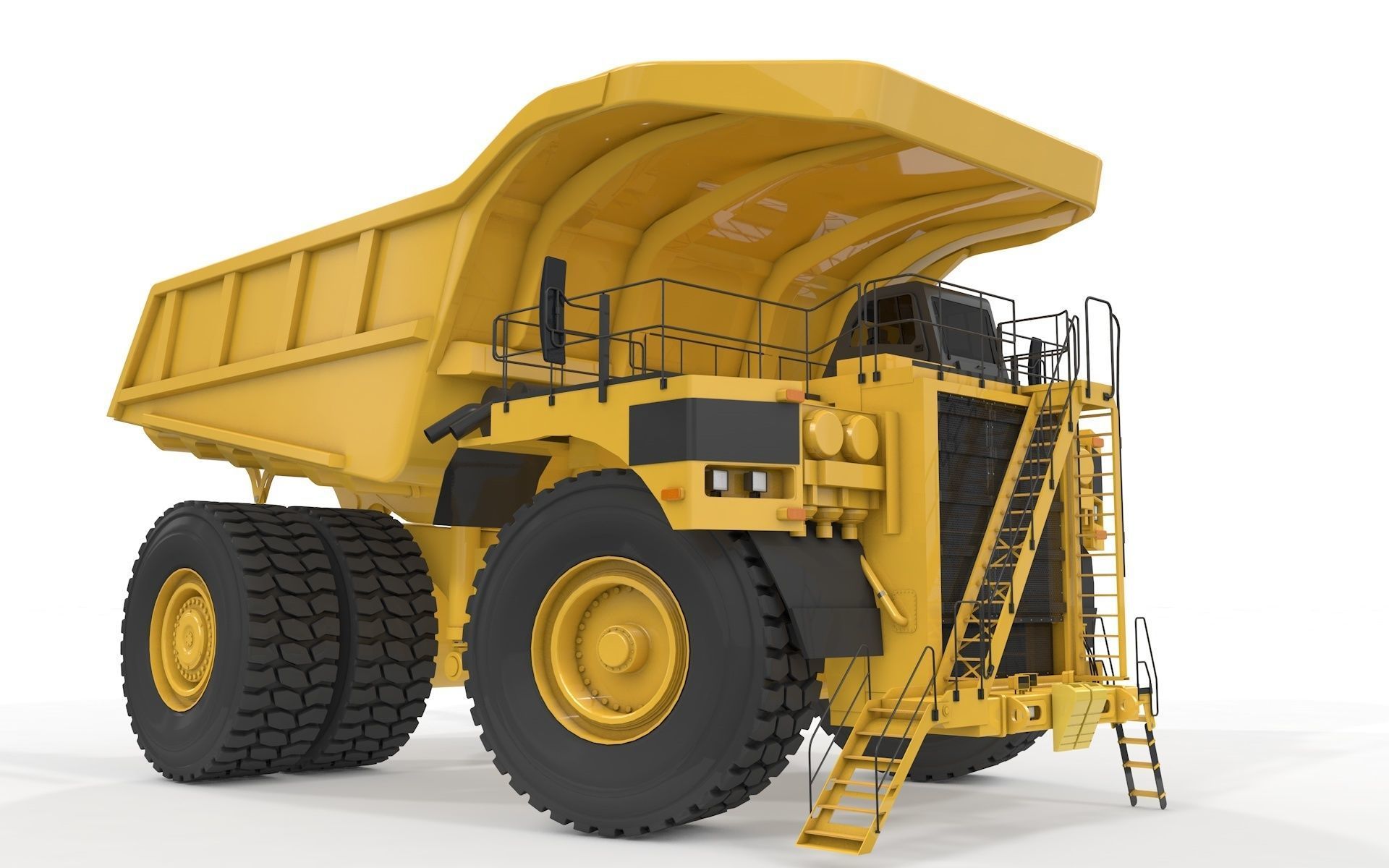 Rigged Mining Truck  3D model_1