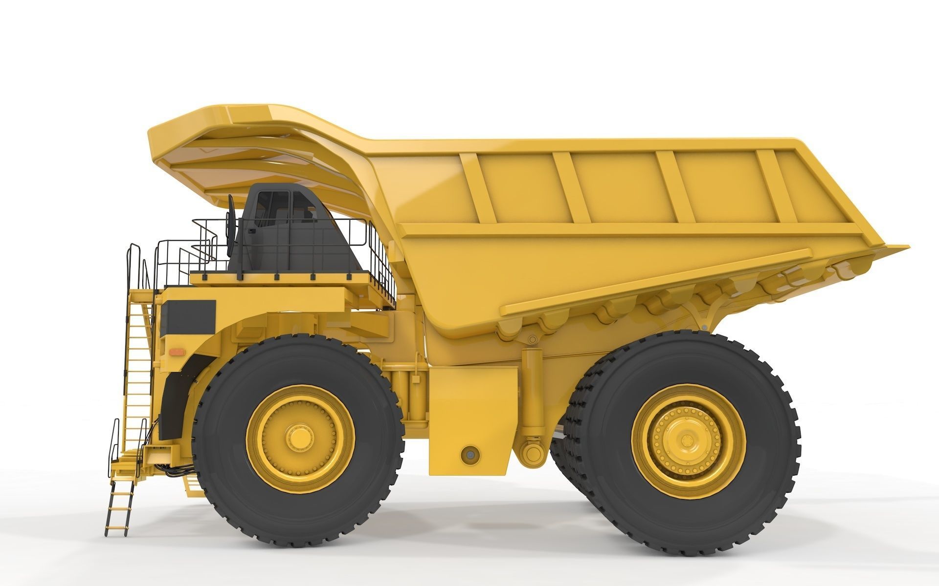 Rigged Mining Truck  3D model_2