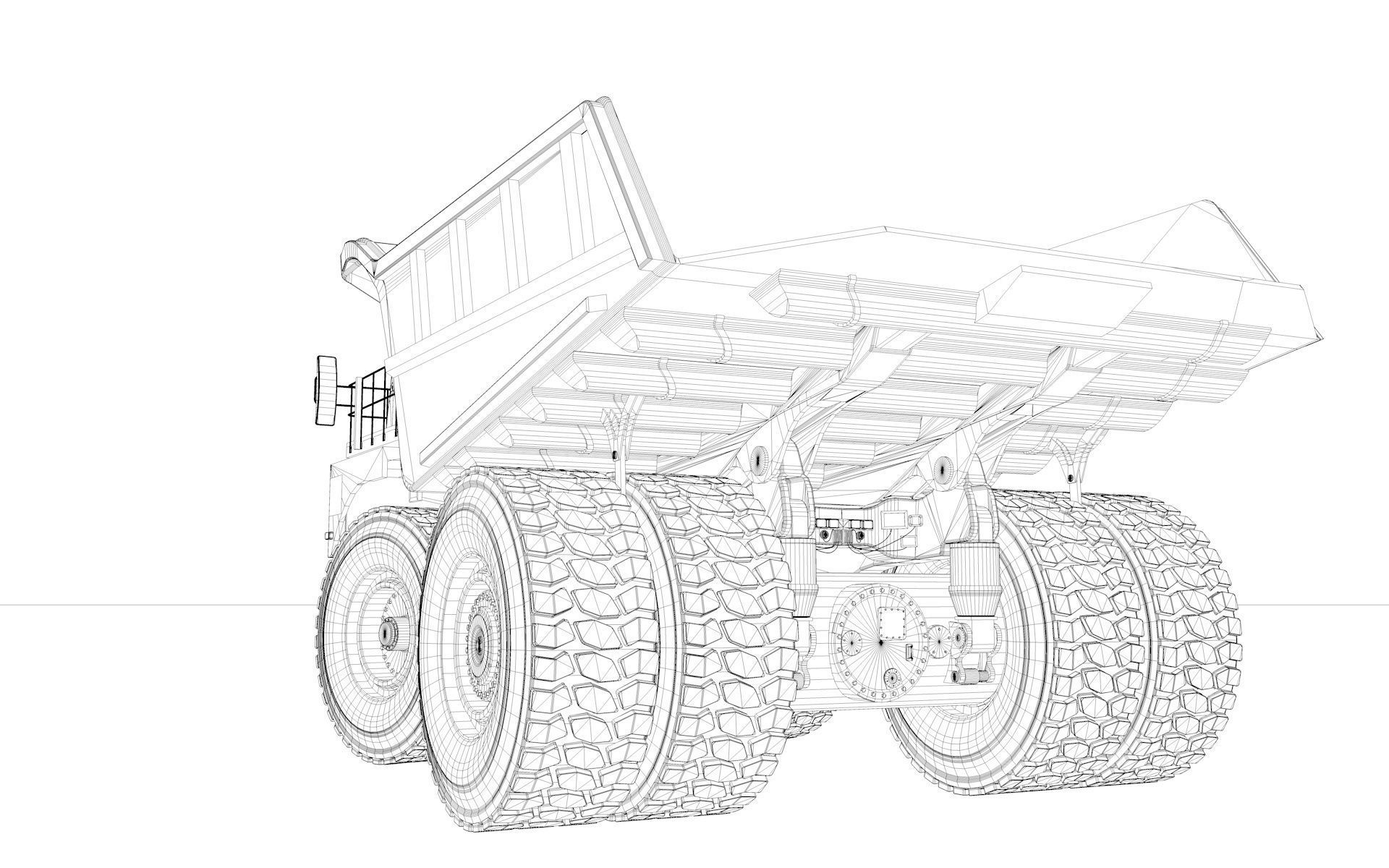 Rigged Mining Truck  3D model_31