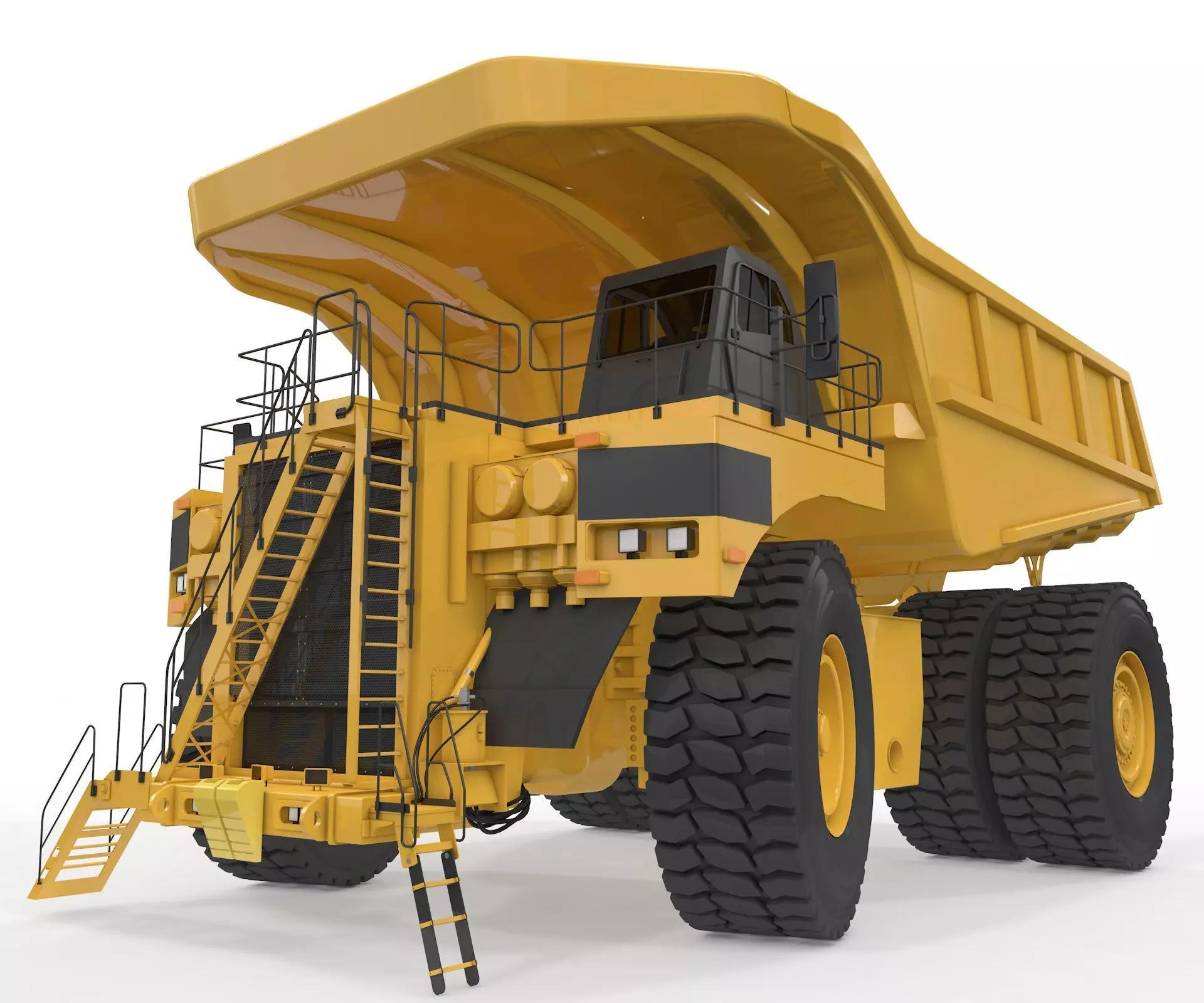Rigged Mining Truck  3D model_0